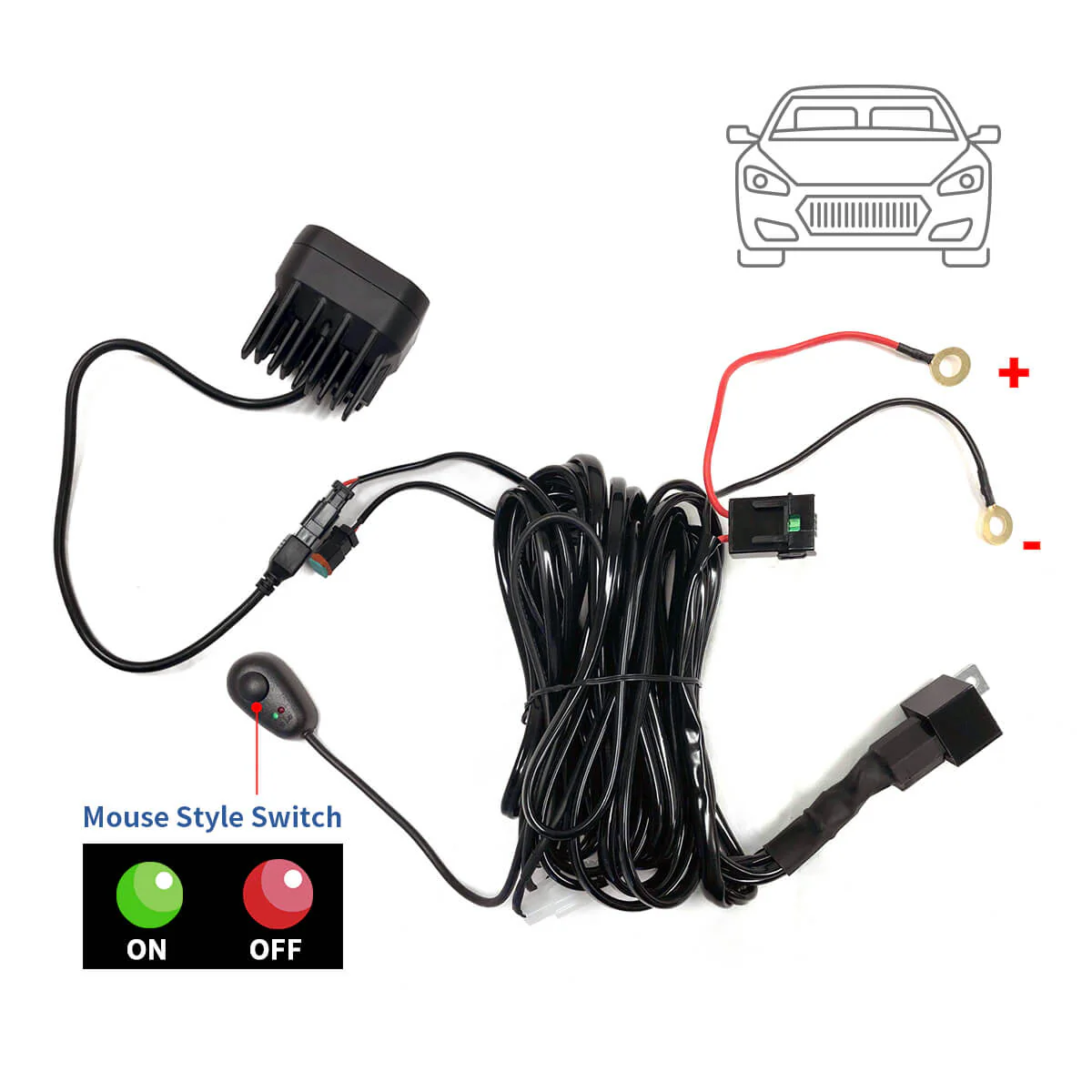 LED Pods Wiring Harness with DT Connectors - 2 Leads - Image 9