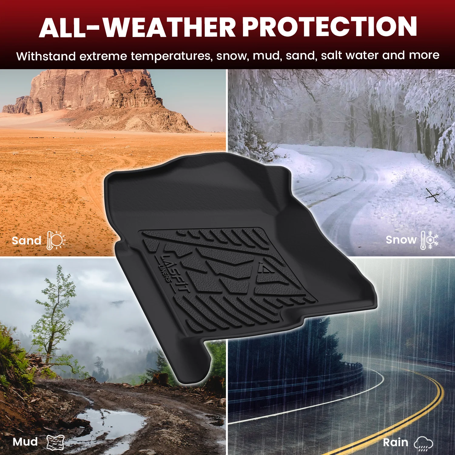 Fit for 1999-2006 GMC Sierra 1500 Floor Mats, Fit Without 4*4 Shifter Only - Image 7