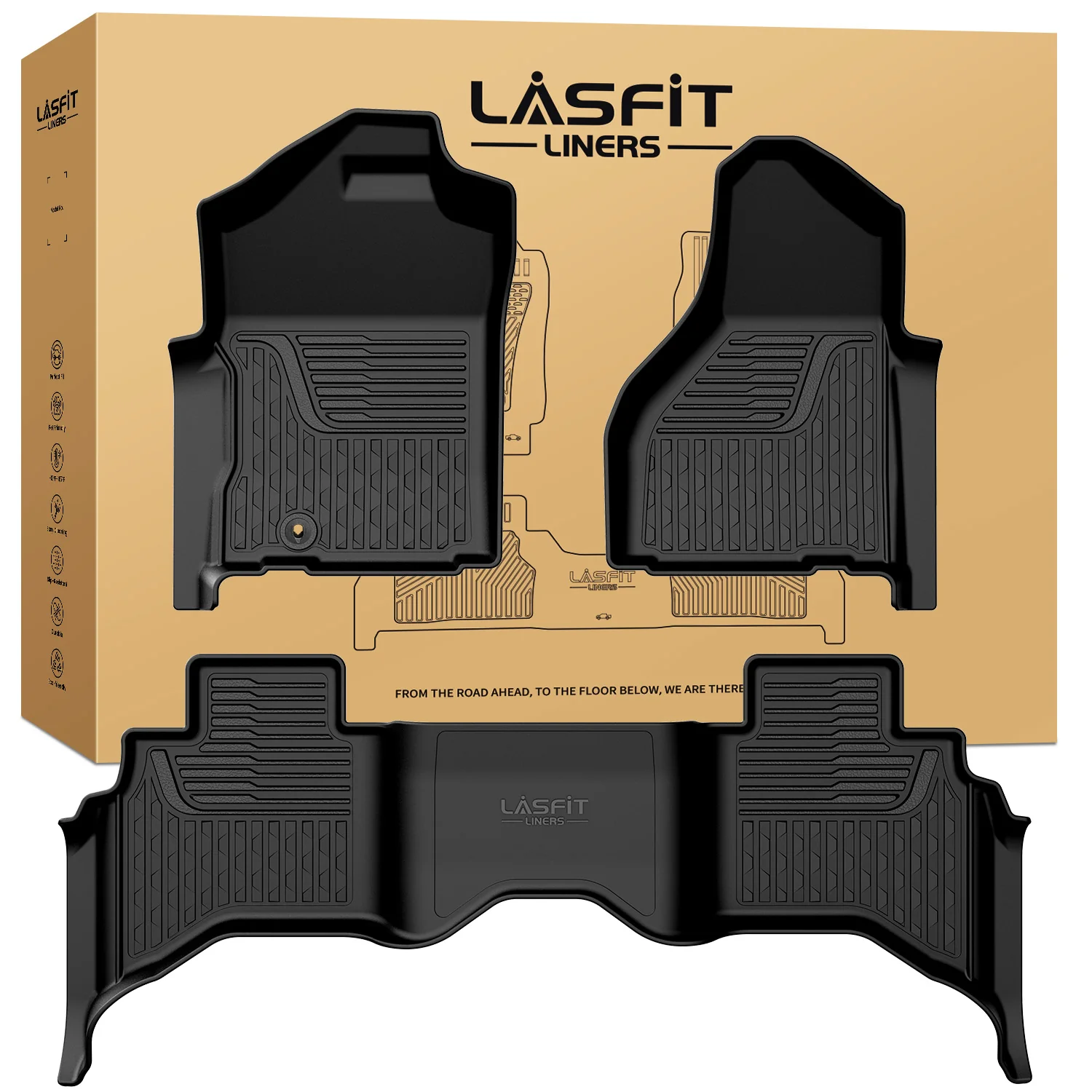 Fit for 2002-2008 RAM 1500 Quad Cab Floor Mats, Fit Carpet Flooring, Not Fit have 4X4 Shifter - Image 17