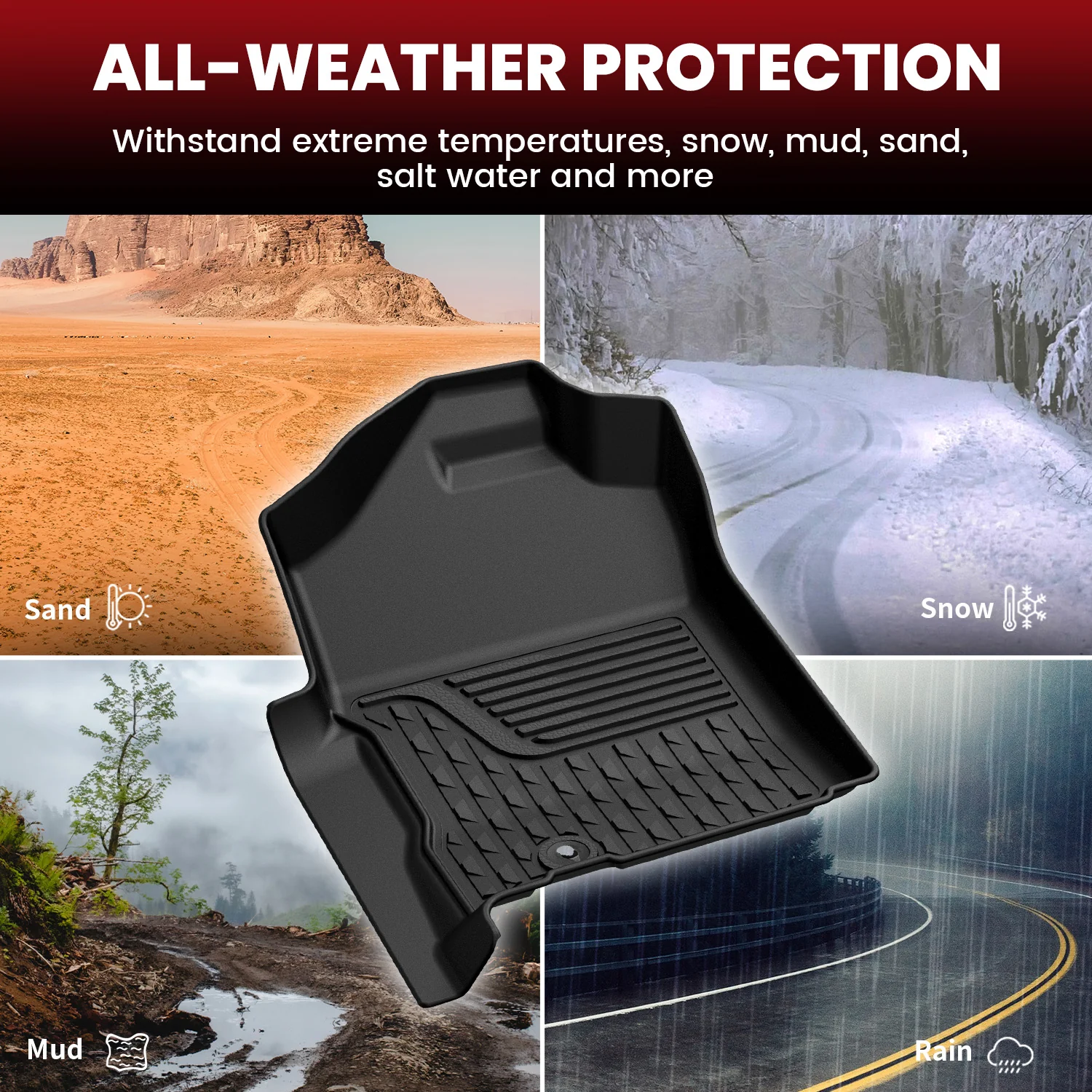 Fit for 2003-2009 RAM 2500 3500 Quad Cab Floor Mats, Fit Carpet Flooring, Not Fit have 4X4 Shifter - Image 16