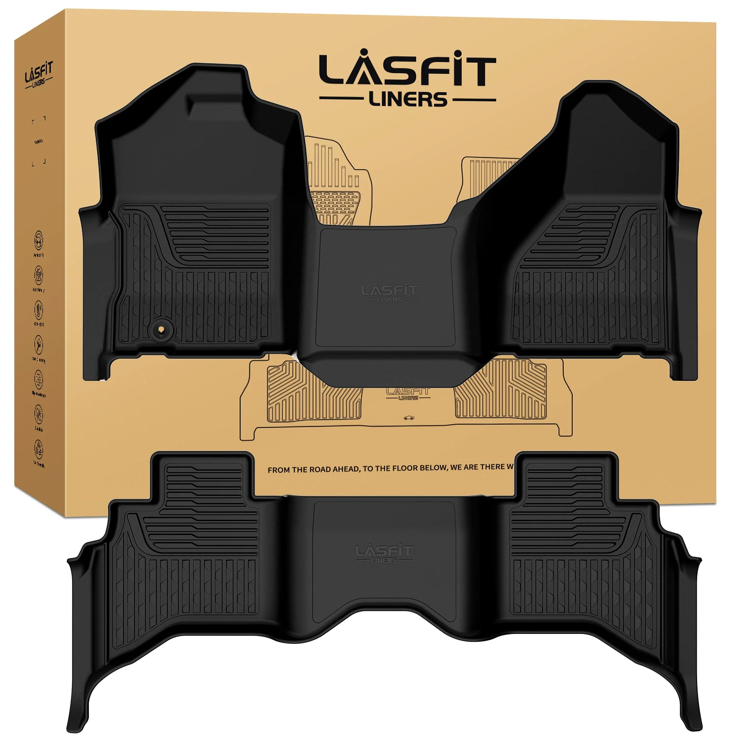 Fit for 2002-2008 RAM 1500 Quad Cab Floor Mats, Fit Carpet Flooring, Not Fit have 4X4 Shifter - Image 8