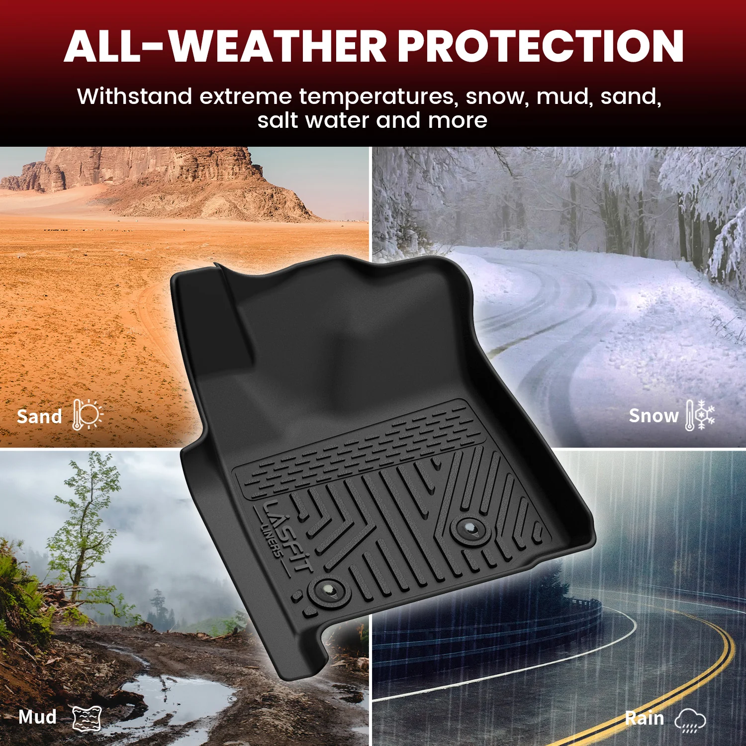 Fit for 2008-2011 Toyota Tacoma Floor Mats, Fit Auto Trans Only - Image 13