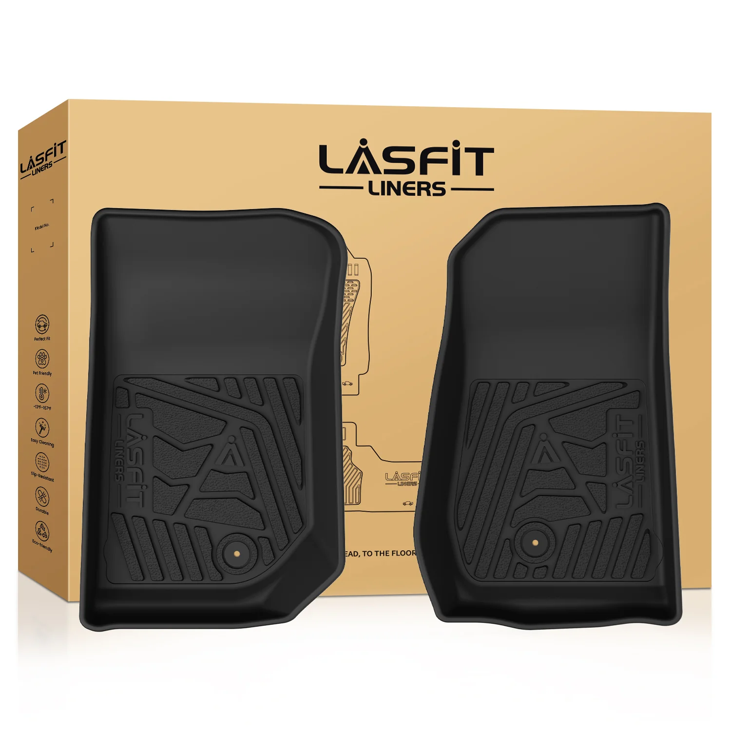 Fit for 2007-2013 Jeep Wrangler 1st Row Floor Mats, Fit 2-Door or 4-Door 1st Row - Image 8