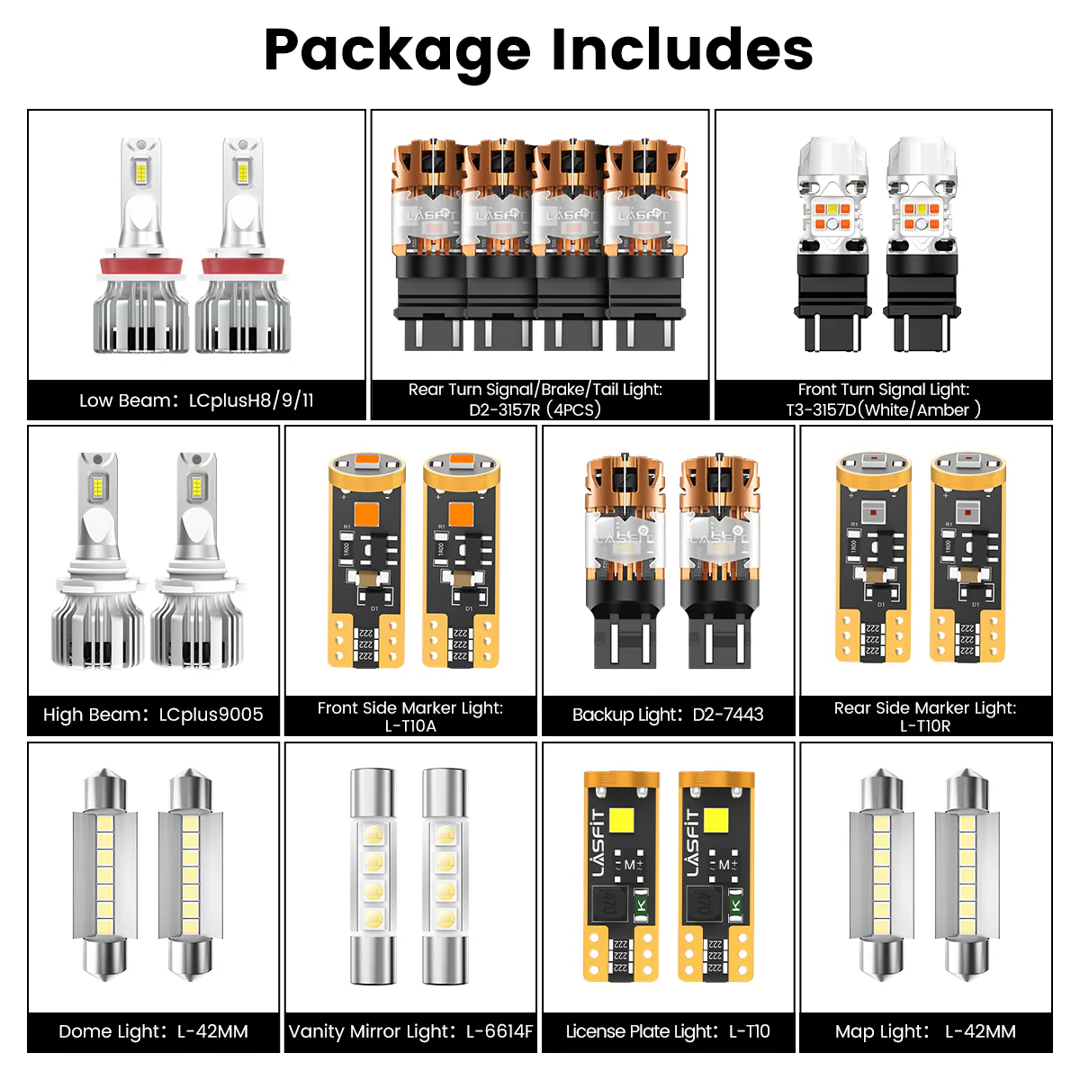 Fit for 2007-2014 Chevrolet Tahoe The Brightest LED Bulbs Upgrade - Image 10
