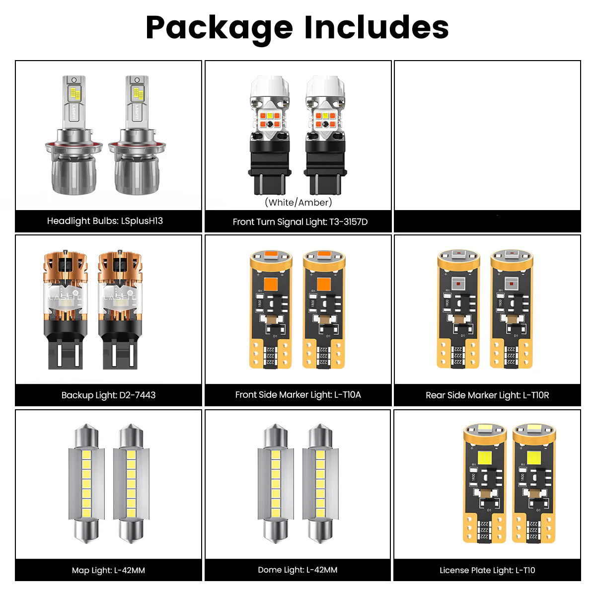 Fit for 2007-2014 GMC Yukon / Yukon XL The Brightest LED Bulbs Upgrade - Image 9