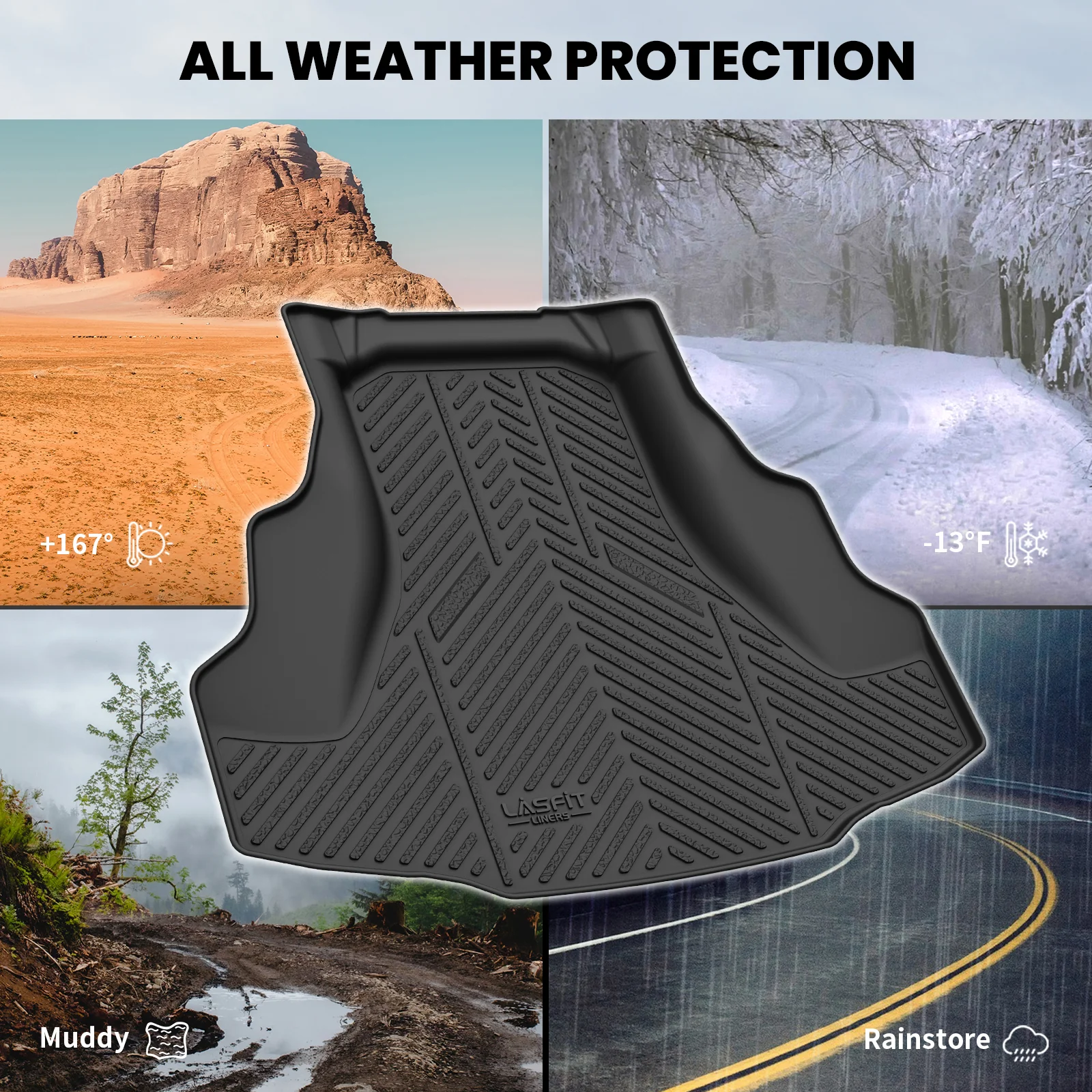 Fit for 2008-2012 Honda Accord 1st & 2nd Row Floor Mats or Cargo Mat, Only fit Sedan not fit Coupe - Image 21