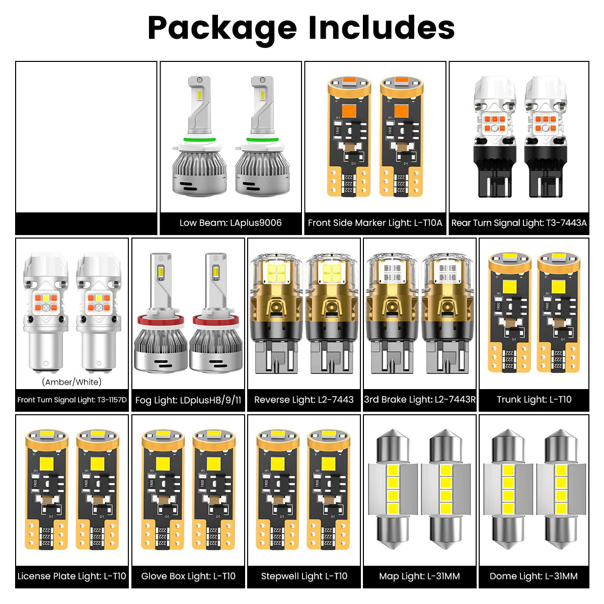 Fit for 2008-2012 Honda Accord LED Bulbs Upgrade - Image 3