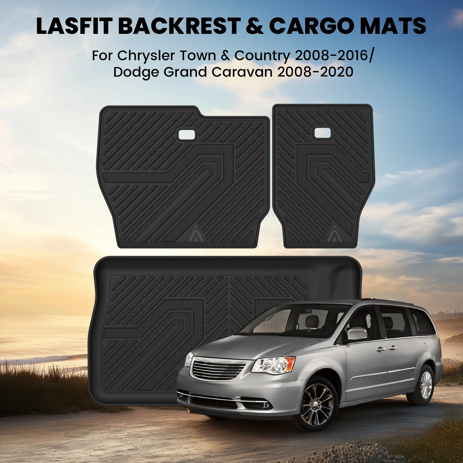 Fit for 2008-2020 Dodge Grand Caravan Floor Mats or Cargo & Seatback Mats - Image 16