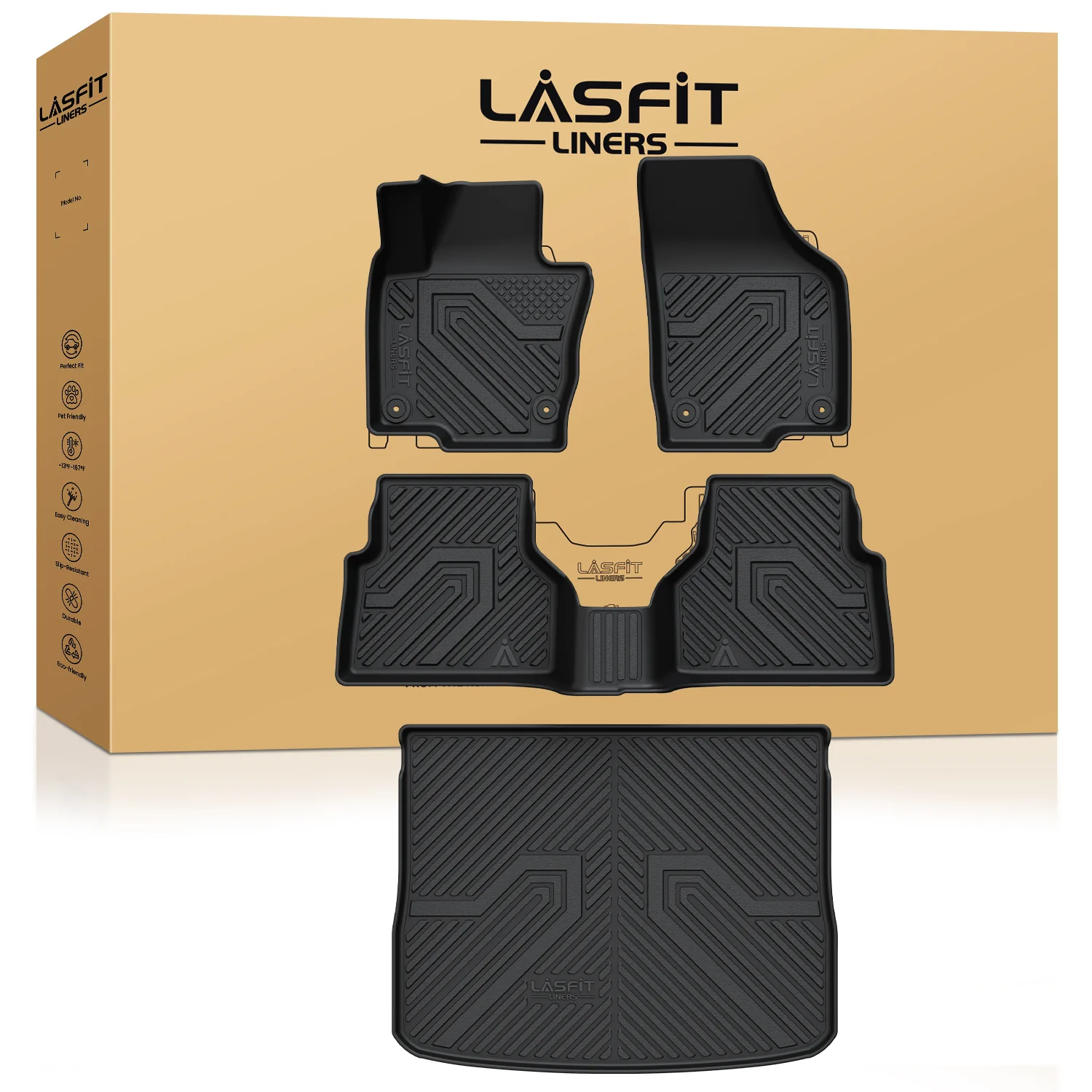 Fit for 2009-2017 Volkswagen Tiguan Floor Mats & Cargo Mat - Image 8