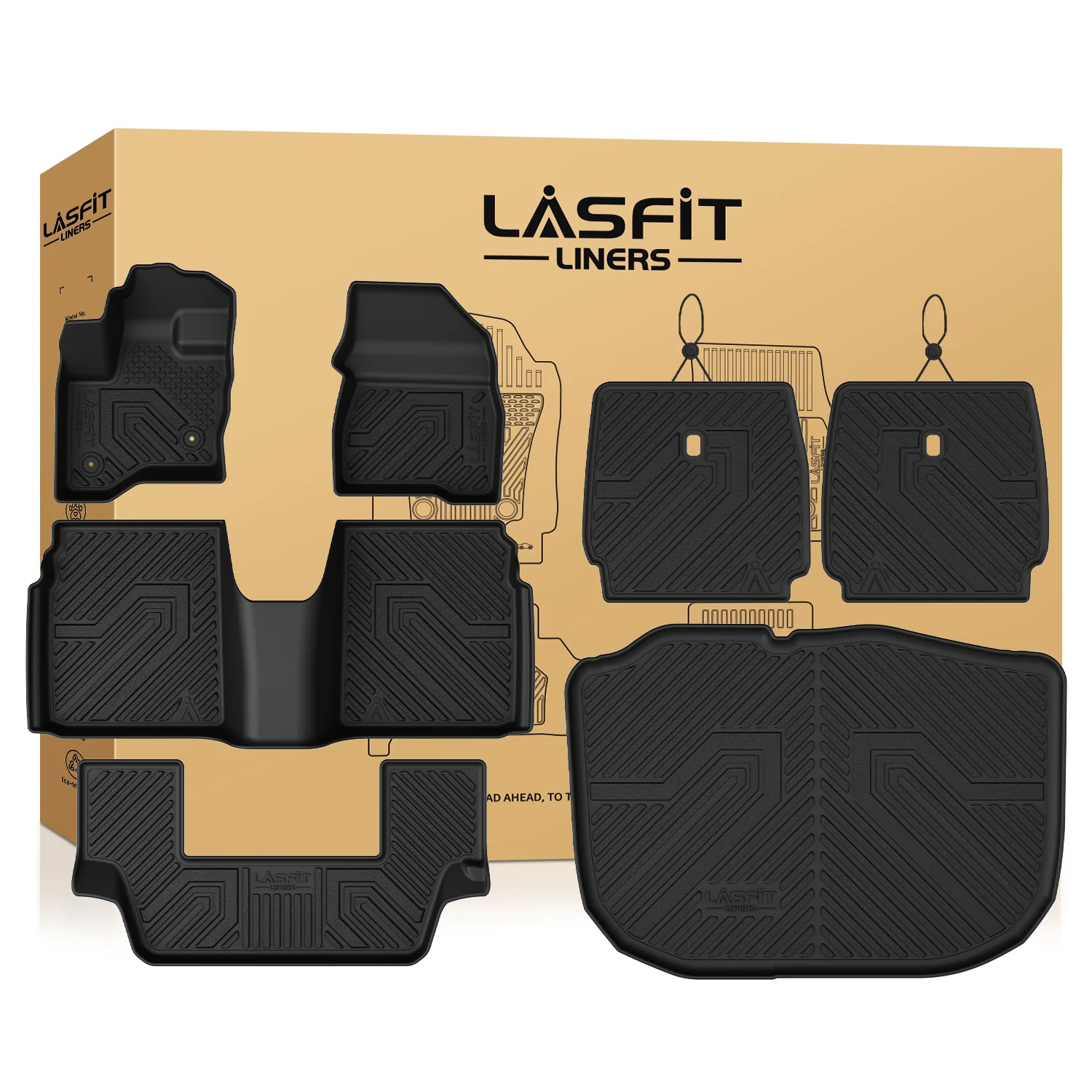 Fit for 2009-2019 Ford Flex 3 Row Floor Mats & Cargo & Seatback Mats - Image 8
