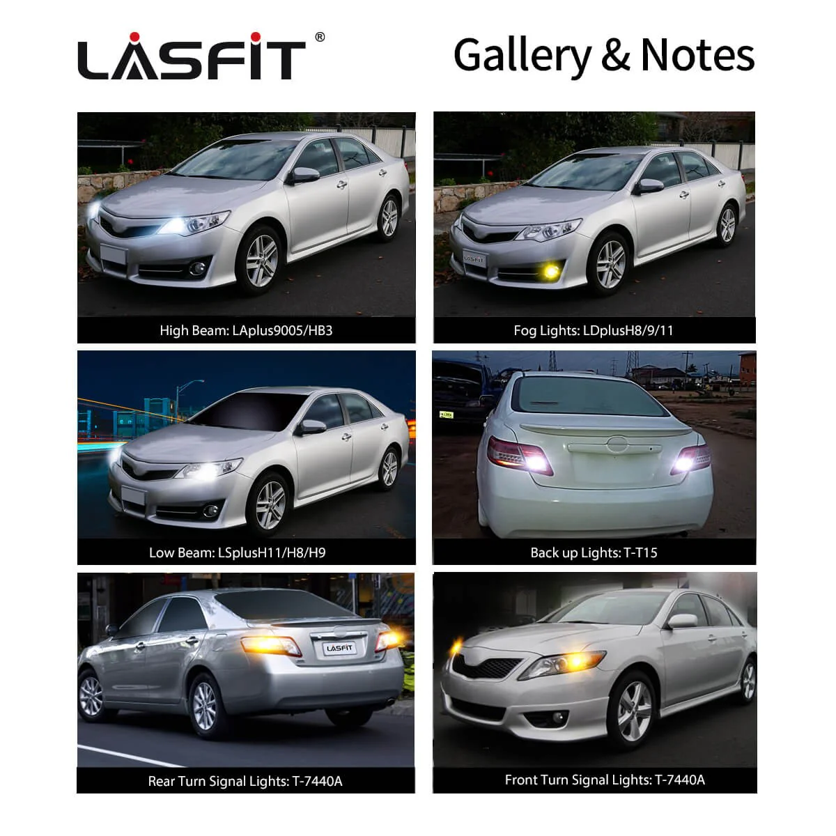 Fit for 2010-2011 Toyota Camry LED Bulbs H11 9005 Exterior Interior Lights Plug n Play - Image 2