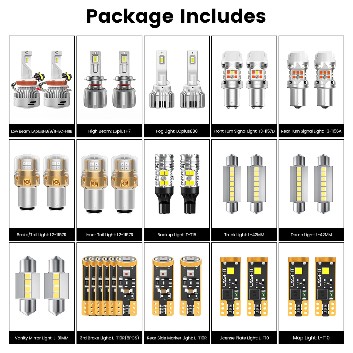 Fit for 2010-2012 Hyundai Santa Fe The Brightest LED Bulbs Upgrade - Image 10