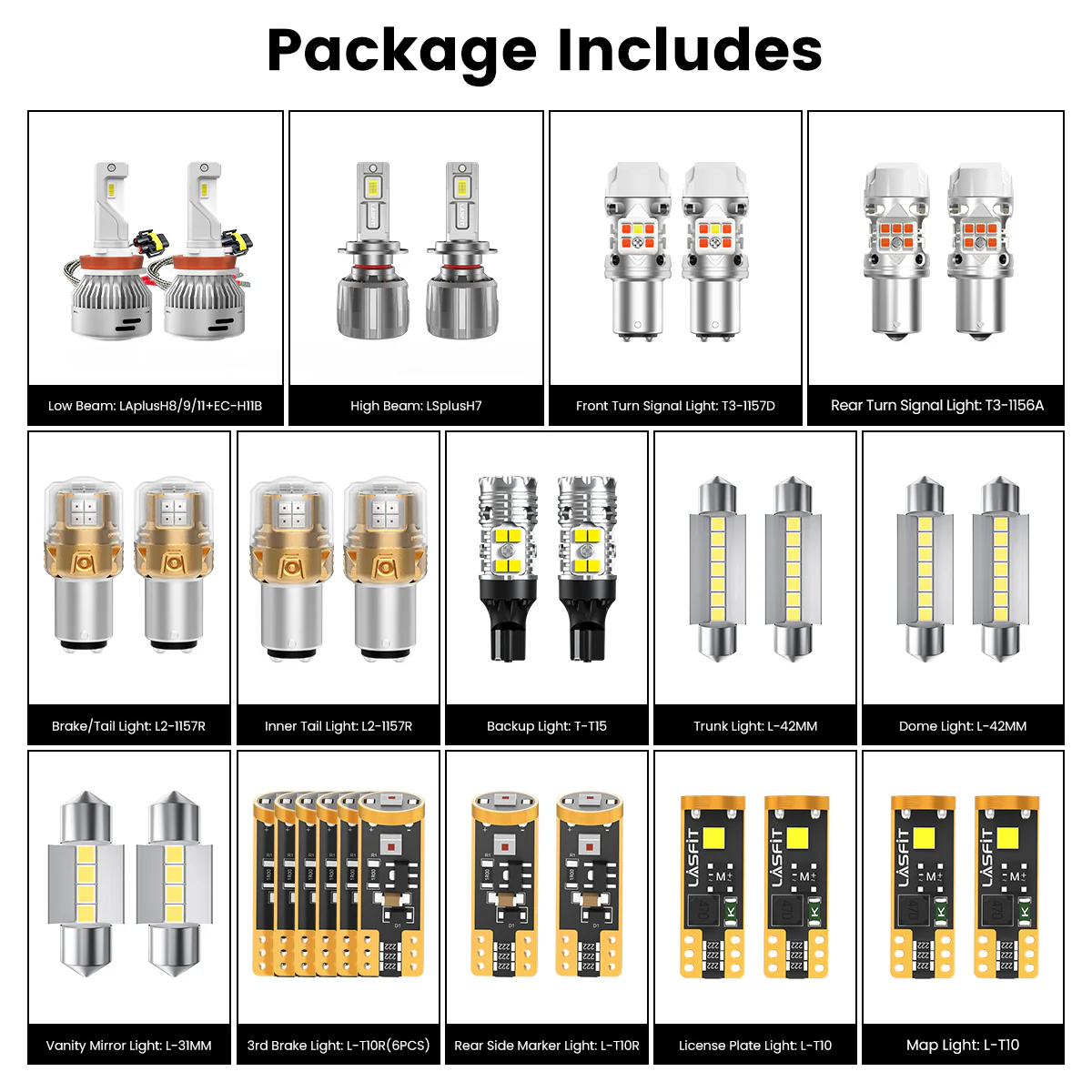 Fit for 2010-2012 Hyundai Santa Fe The Brightest LED Bulbs Upgrade - Image 7