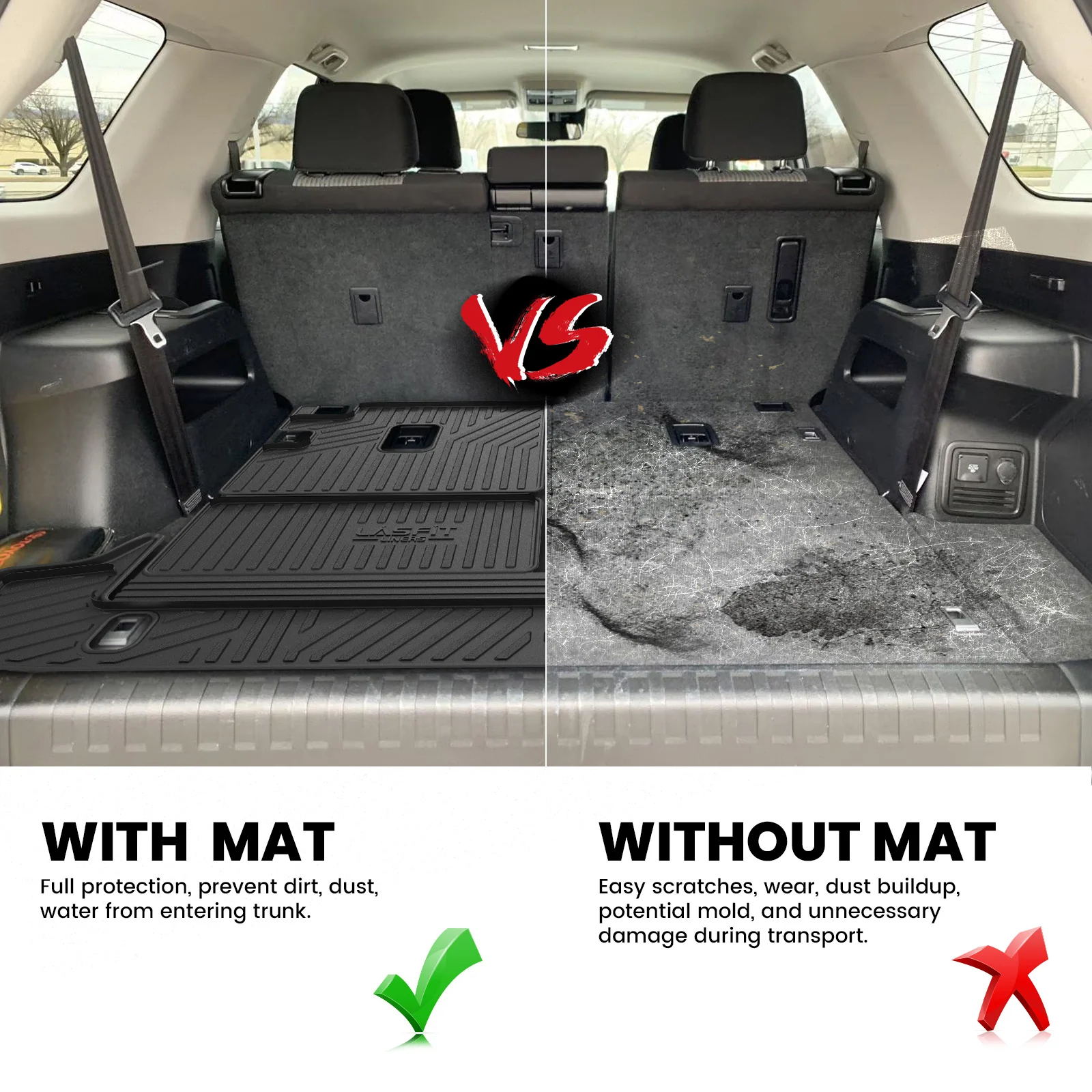 Fit for 2010-2012 Toyota 4Runner Seatback & Cargo Mats - Image 12