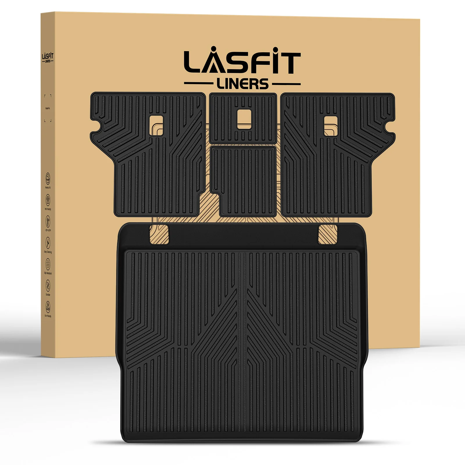 Fit for 2010-2012 Toyota 4Runner Seatback & Cargo Mats - Image 9
