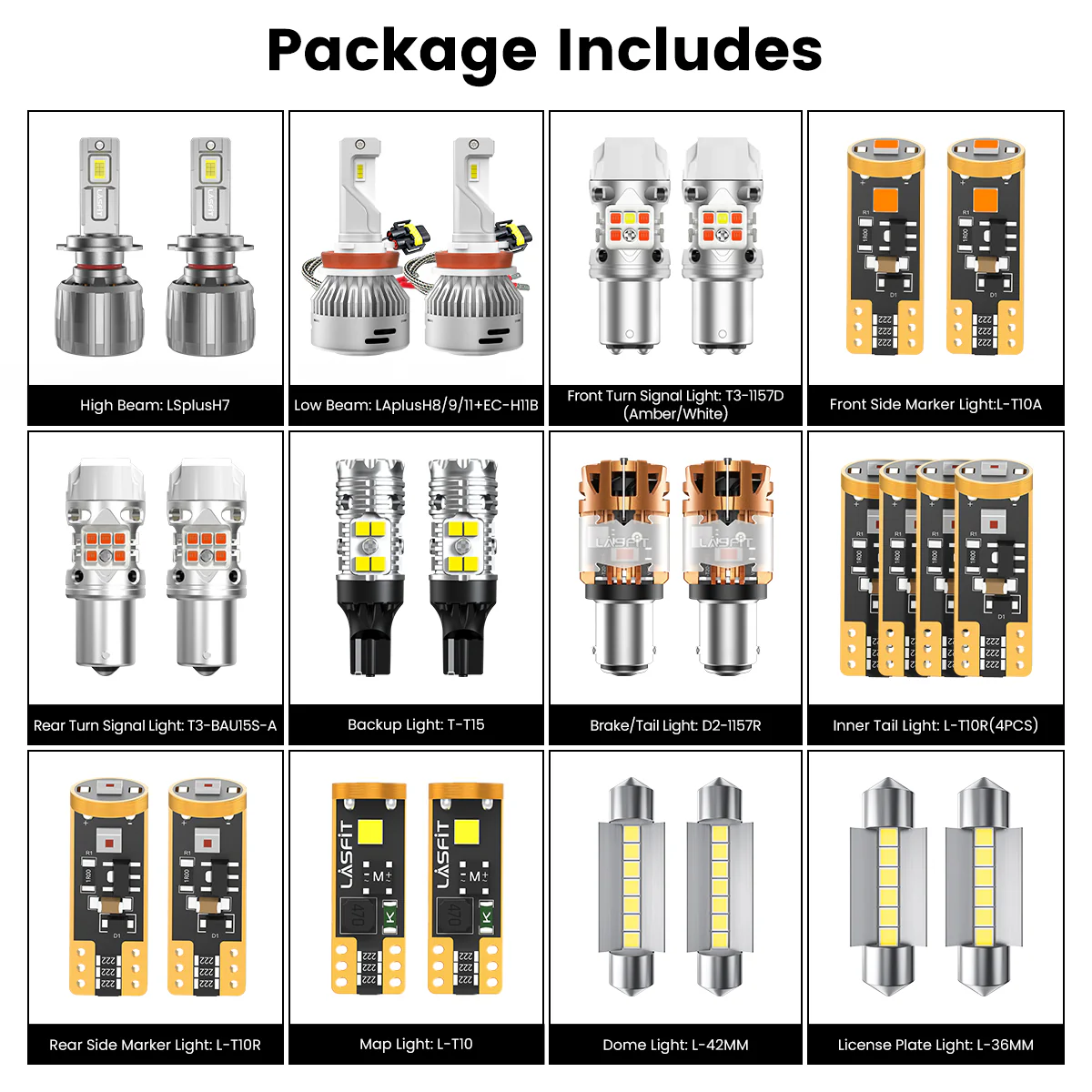 Fit for 2011-2013 Kia Sportage The Brightest LED Bulbs Upgrade - Image 3