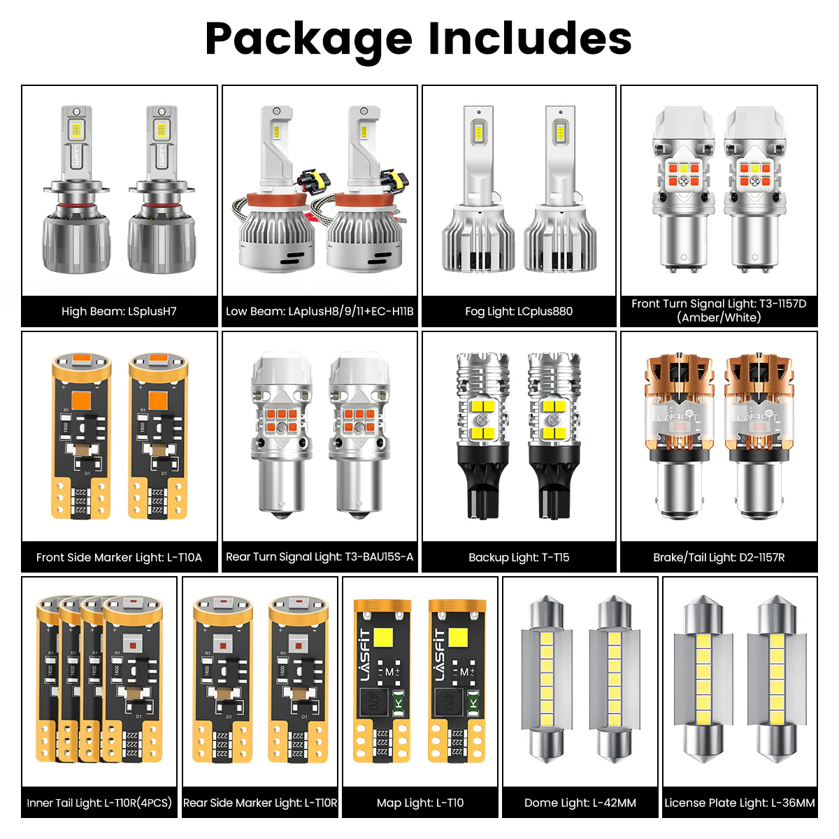 Fit for 2011-2013 Kia Sportage The Brightest LED Bulbs Upgrade - Image 6