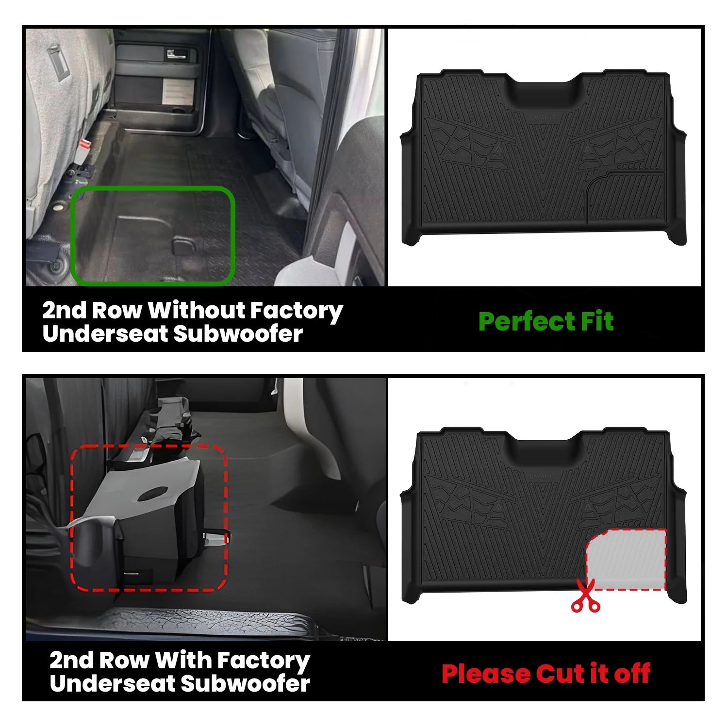Fit for 2011-2014 Ford F-150 Floor Mats, Fit SuperCrew Cab & Carpet Floor Only - Image 2
