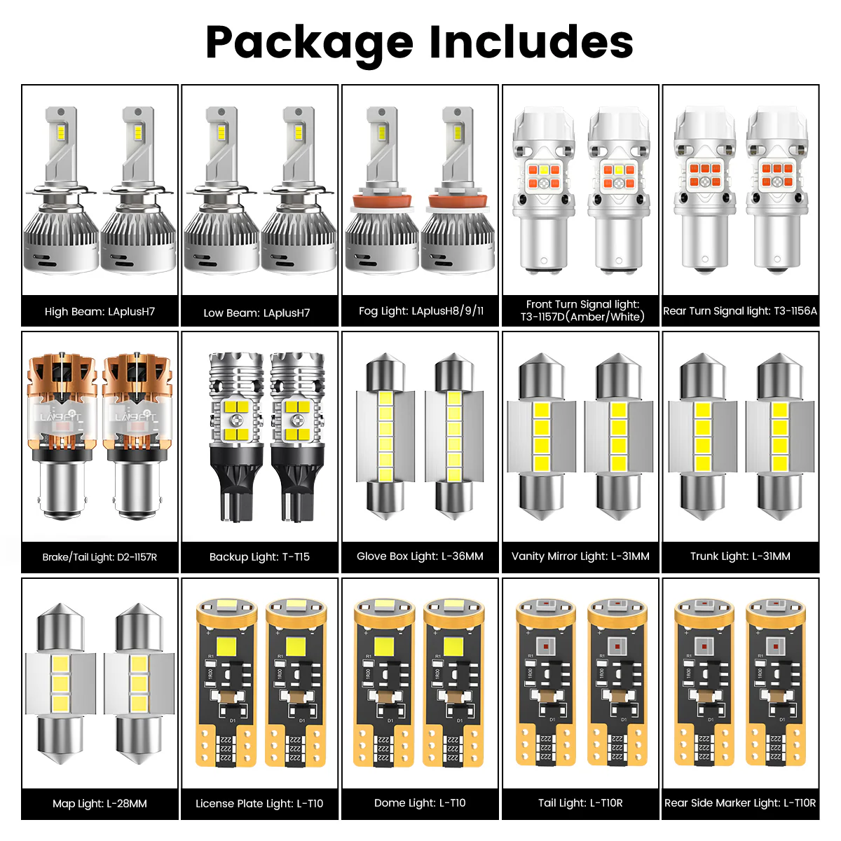 Fit for 2011-2014 Hyundai Sonata The Brightest LED Bulbs Upgrade - Image 3