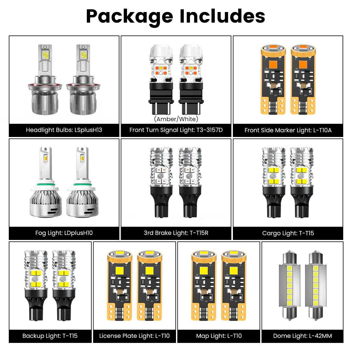 Fit for 2011-2016 Ford F-250 F-350 The Brightest LED Bulbs Upgrade - Image 3