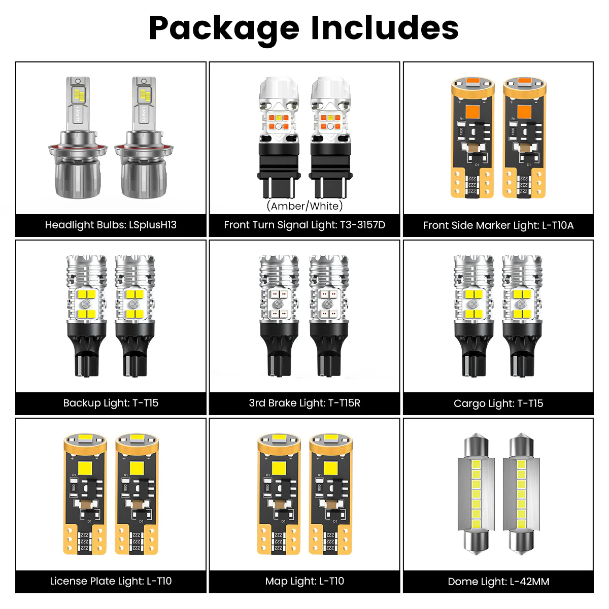 Fit for 2011-2016 Ford F-250 F-350 The Brightest LED Bulbs Upgrade - Image 7