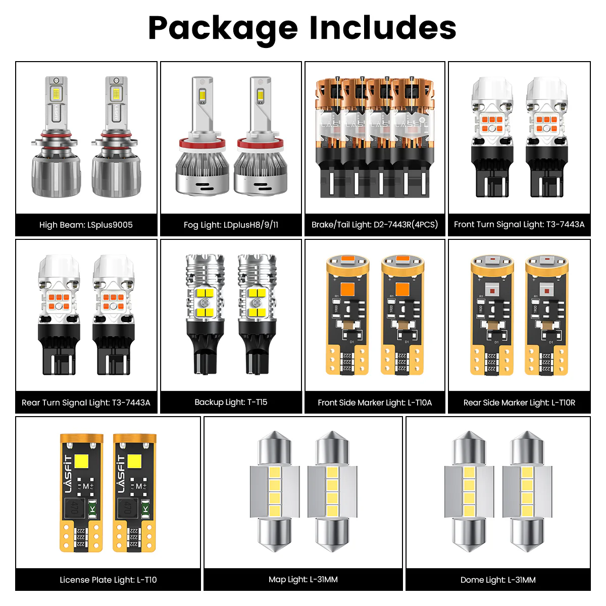 Fit for 2014-2016 Subaru Forester The Brightest LED Bulbs Upgrade - Image 10