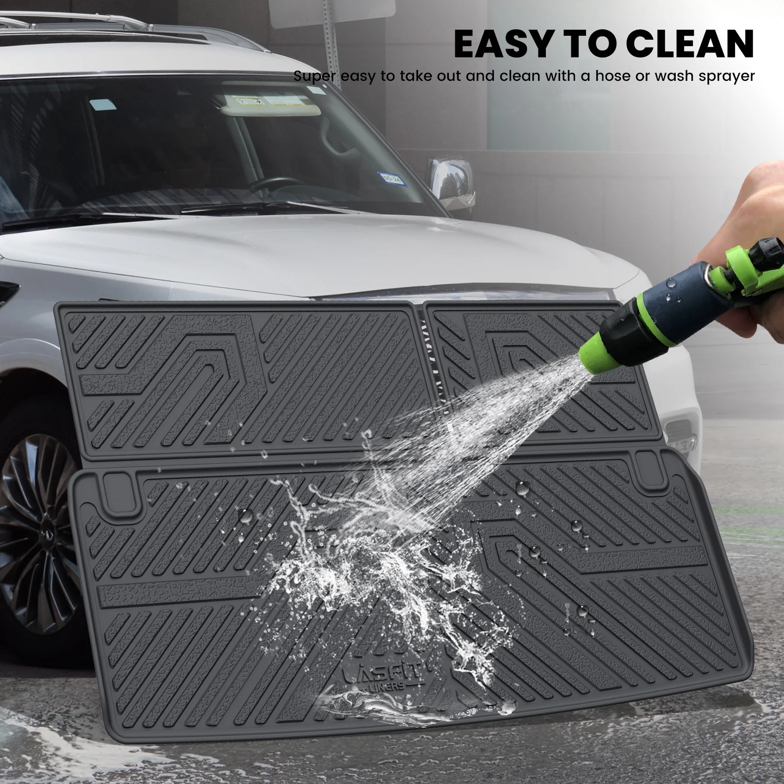 Fit for 2017-2018 Nissan Armada Custom Floor Mats TPE Material 1st & 2nd Row or Seatback & Cargo Mats - Image 17