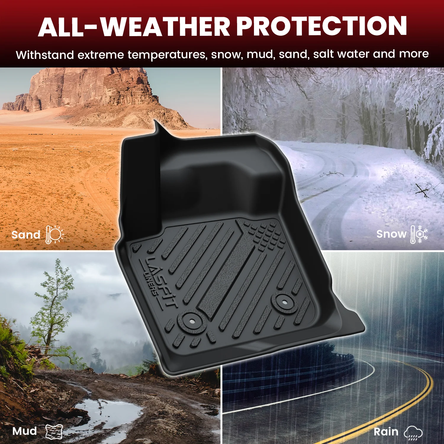 Fit for 2013-2016 Ford Fusion Floor Mats or Cargo Mat, Fit Gasoline Only - Image 6