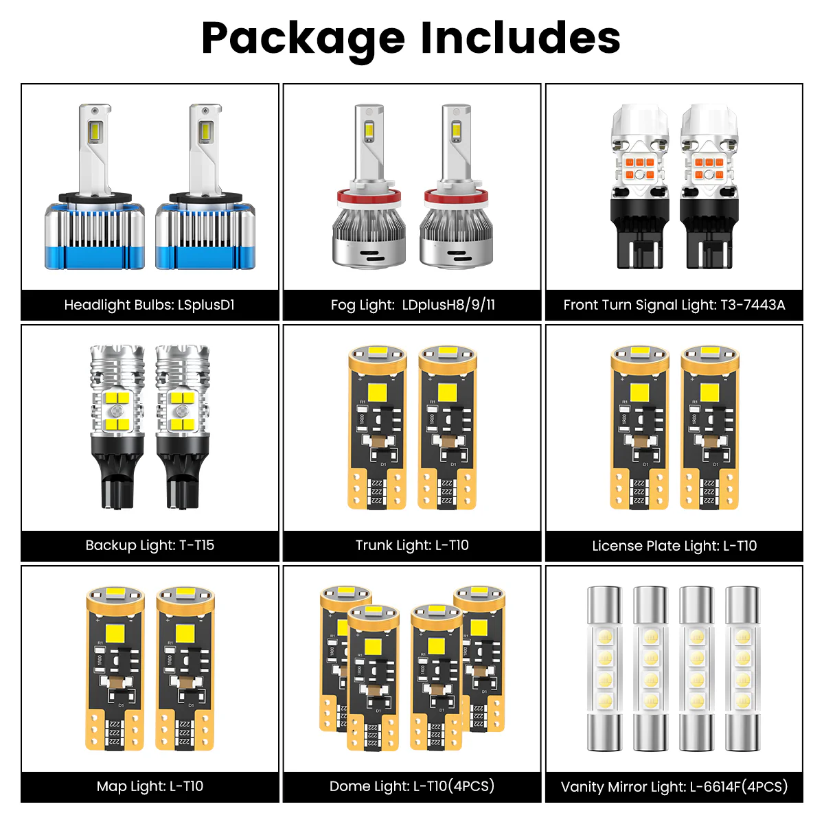 Fit for 2013-2016 GMC Acadia The Brightest LED Bulbs Upgrade | Tested and Verified - Image 14