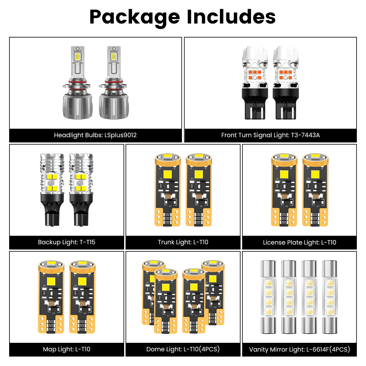 Fit for 2013-2016 GMC Acadia The Brightest LED Bulbs Upgrade | Tested and Verified - Image 8
