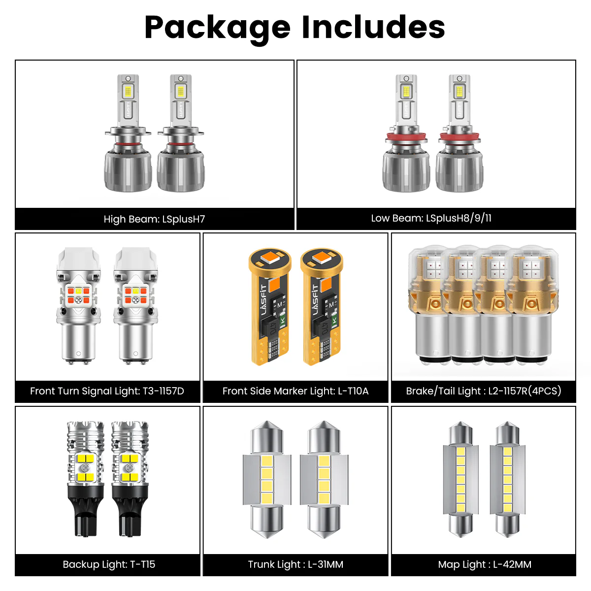 Fit for 2013-2016 Hyundai Santa Fe Sport The Brightest LED Bulbs Upgrade | Tested and Verified - Image 5