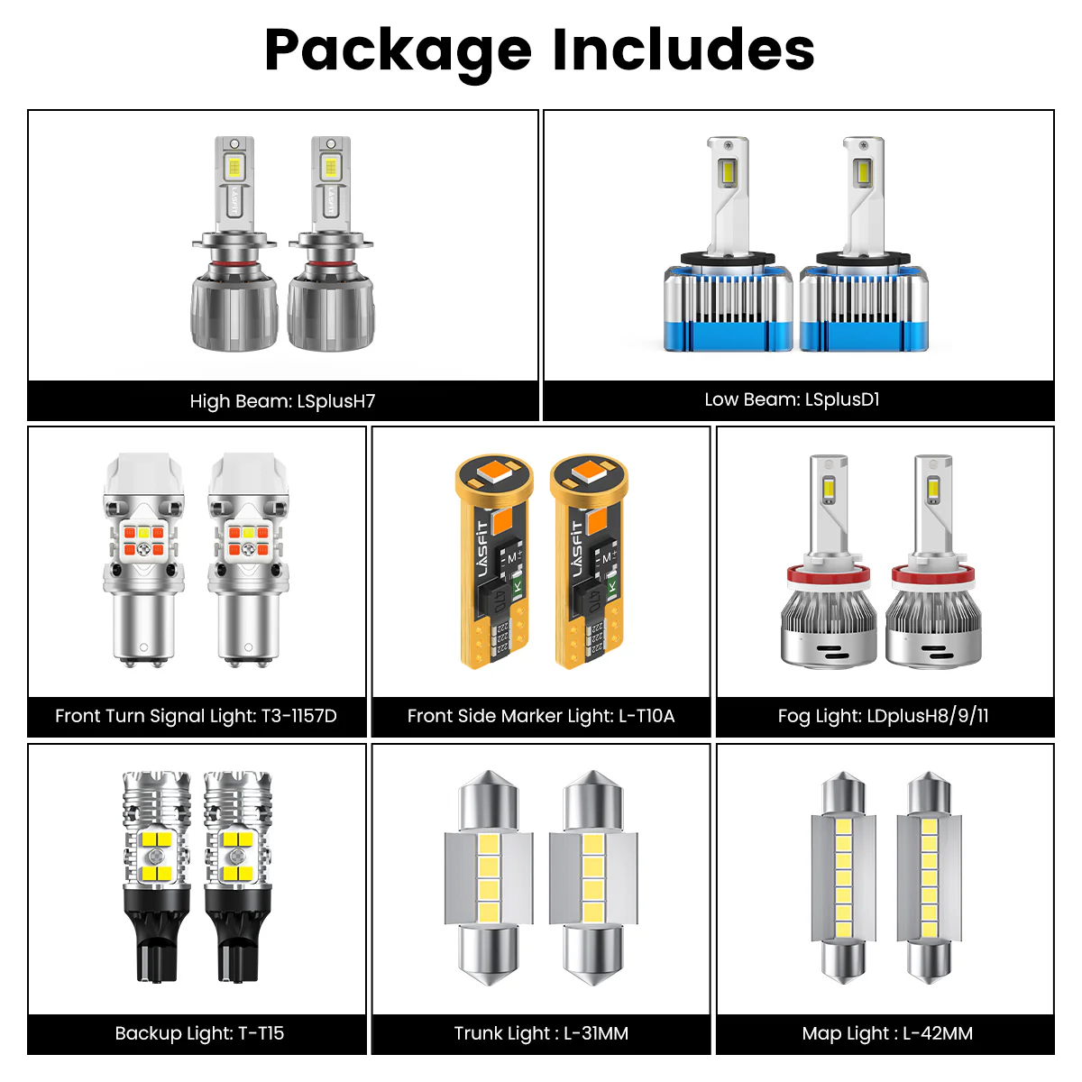 Fit for 2013-2016 Hyundai Santa Fe Sport The Brightest LED Bulbs Upgrade | Tested and Verified - Image 8