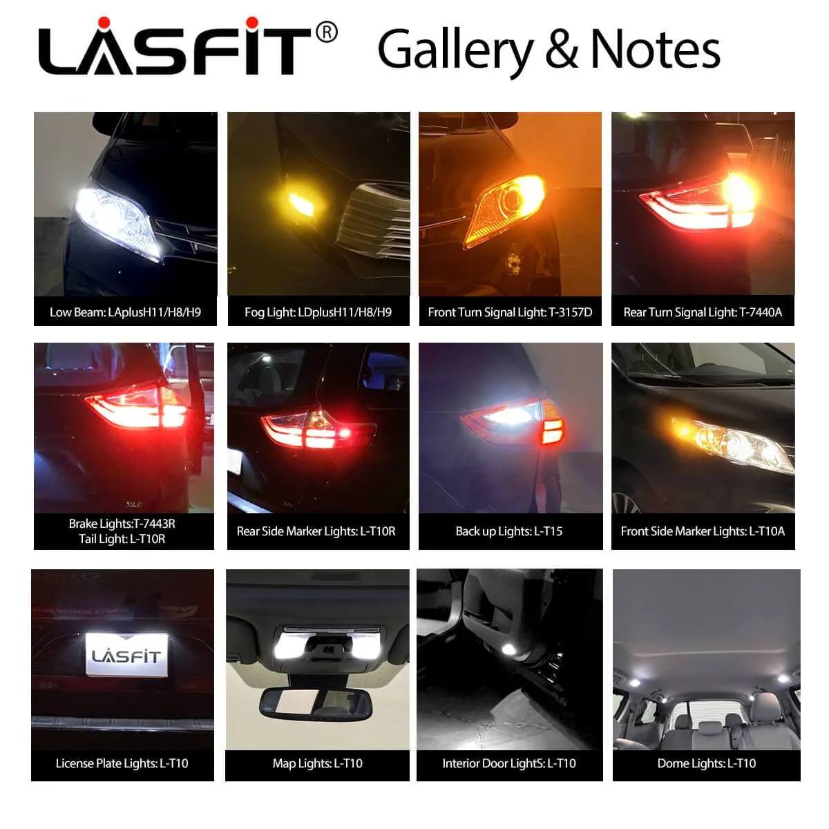 Fit for 2014-2015 Nissan Rogue Select LED Bulbs Upgrade - Image 3