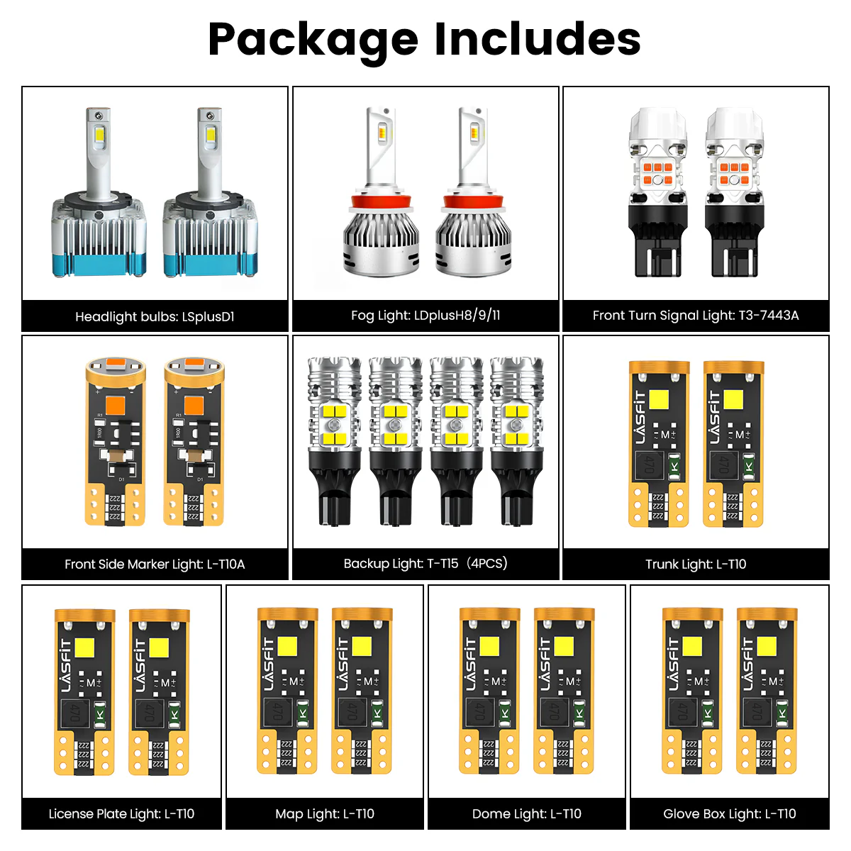 Fit for 2014-2016 Jeep Cherokee The Brightest LED Bulbs Upgrade | Tested and Verified - Image 8