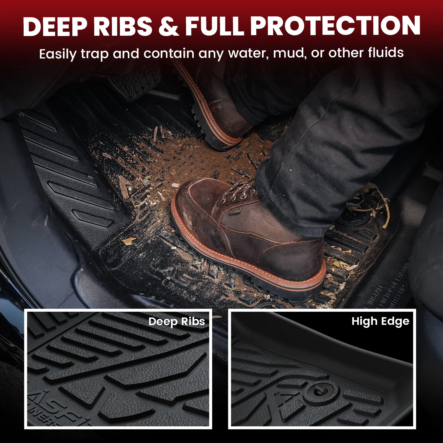 Fit for 2014-2018 Chevrolet Silverado 1500 Floor Mats, Fit Carpet Floor & Without 4*4 Shifter Only - Image 16