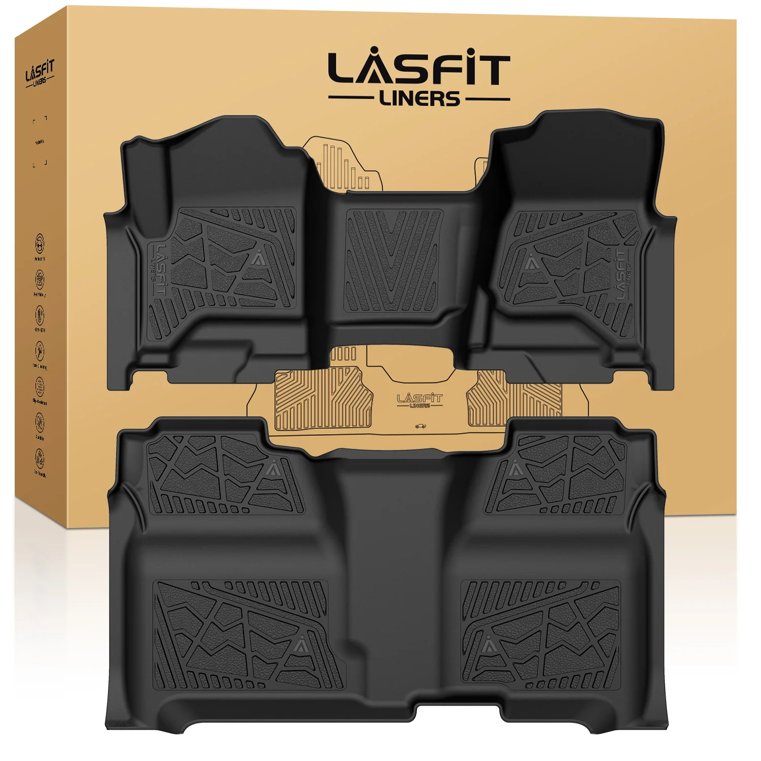 Fit for 2014-2018 GMC Sierra 1500 Floor Mats, Fit Carpet Floor & Without 4*4 Shifter Only - Image 18