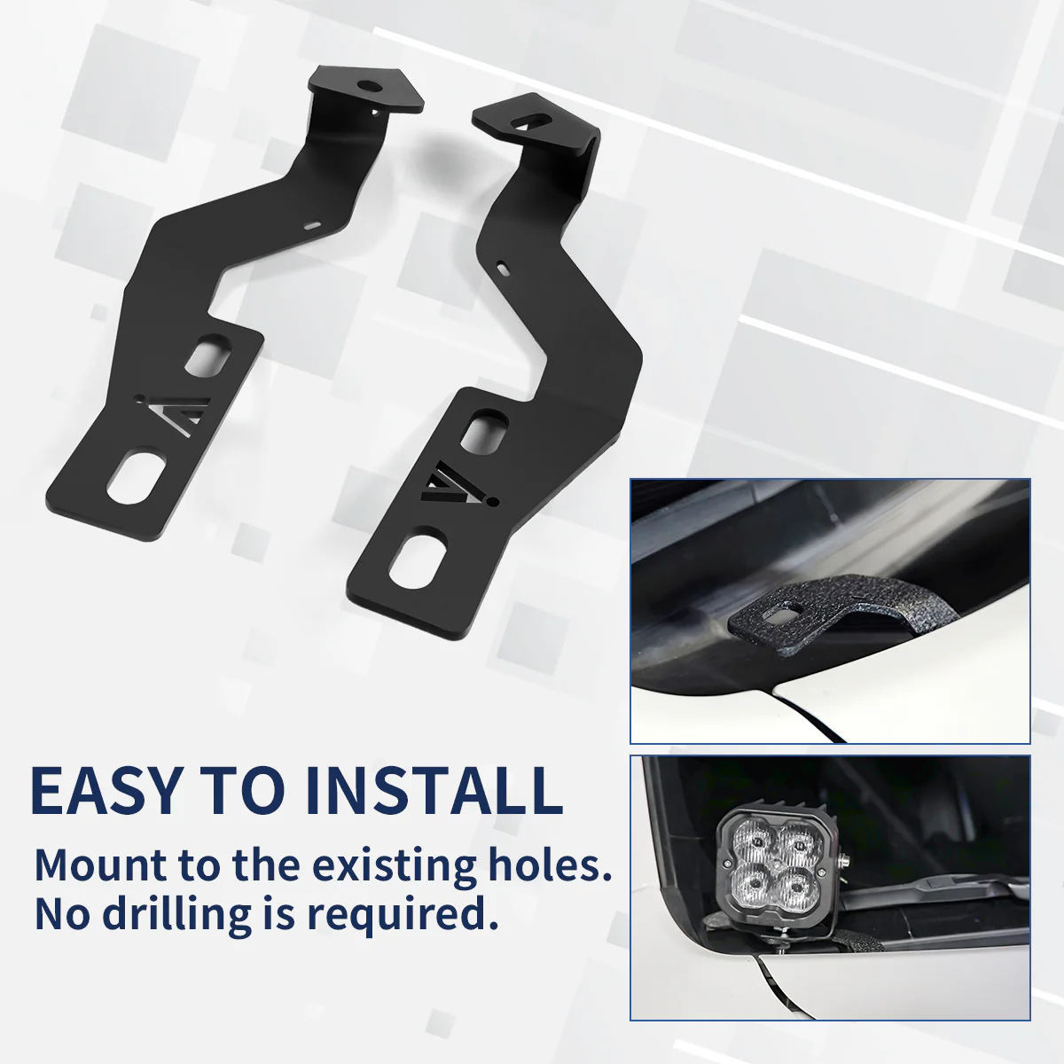 Fit For 2014-2021 Toyota Tundra Low Profile Ditch Light Brackets | LASFIT - Image 4