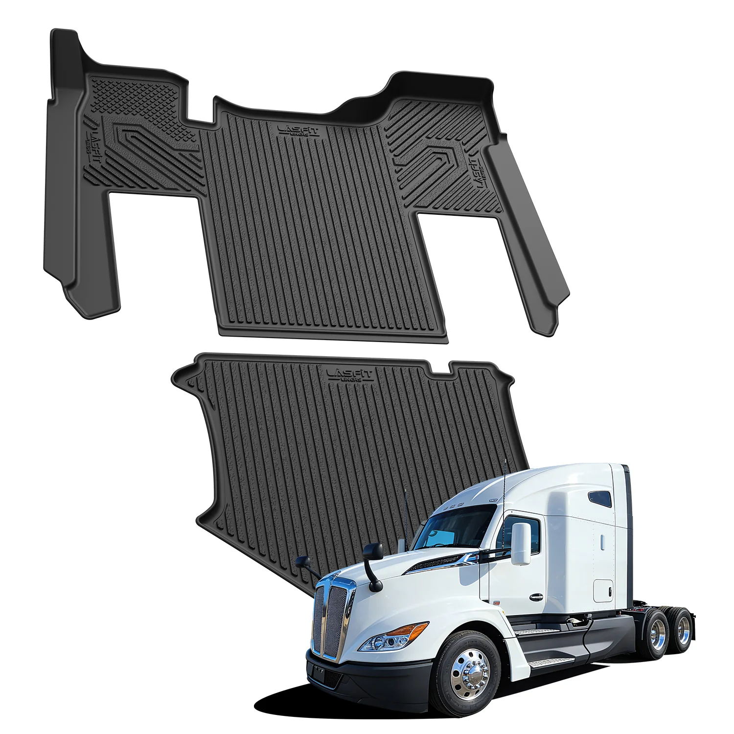 Fit for 2013-2026 Kenworth T680 Floor Mats, Fit Sleeper Cab & Without shifter Only, Not Fit Day Cab - Image 8