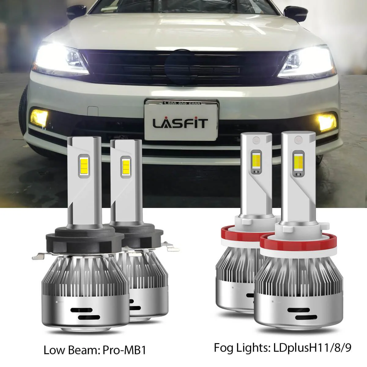 Fit for 2015-2018 Volkswagen Jetta Custom H7 LED Bulbs Exterior Interior Light Plug n Play - Image 13
