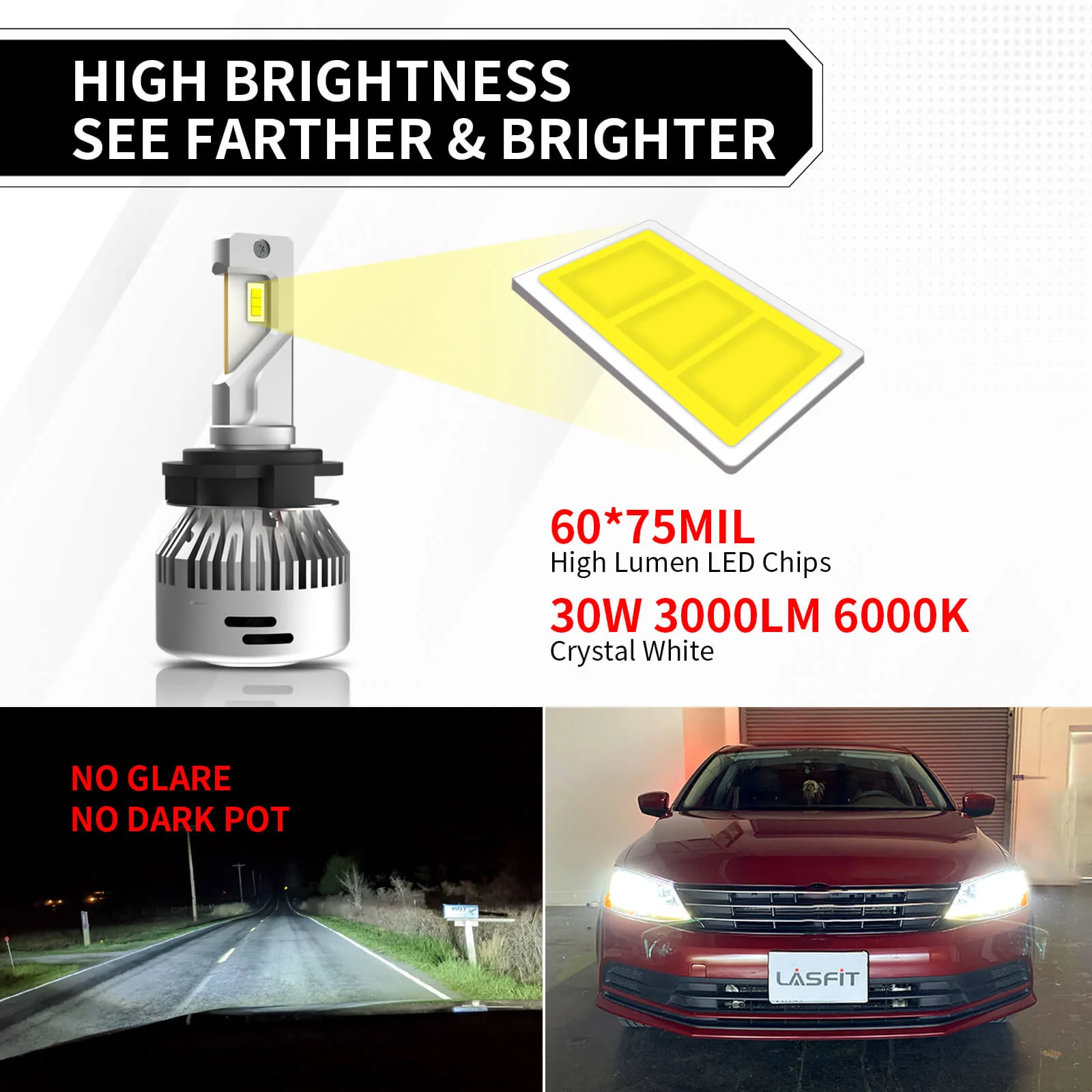 Fit for 2015-2018 Volkswagen Jetta Custom H7 LED Bulbs Exterior Interior Light Plug n Play - Image 14
