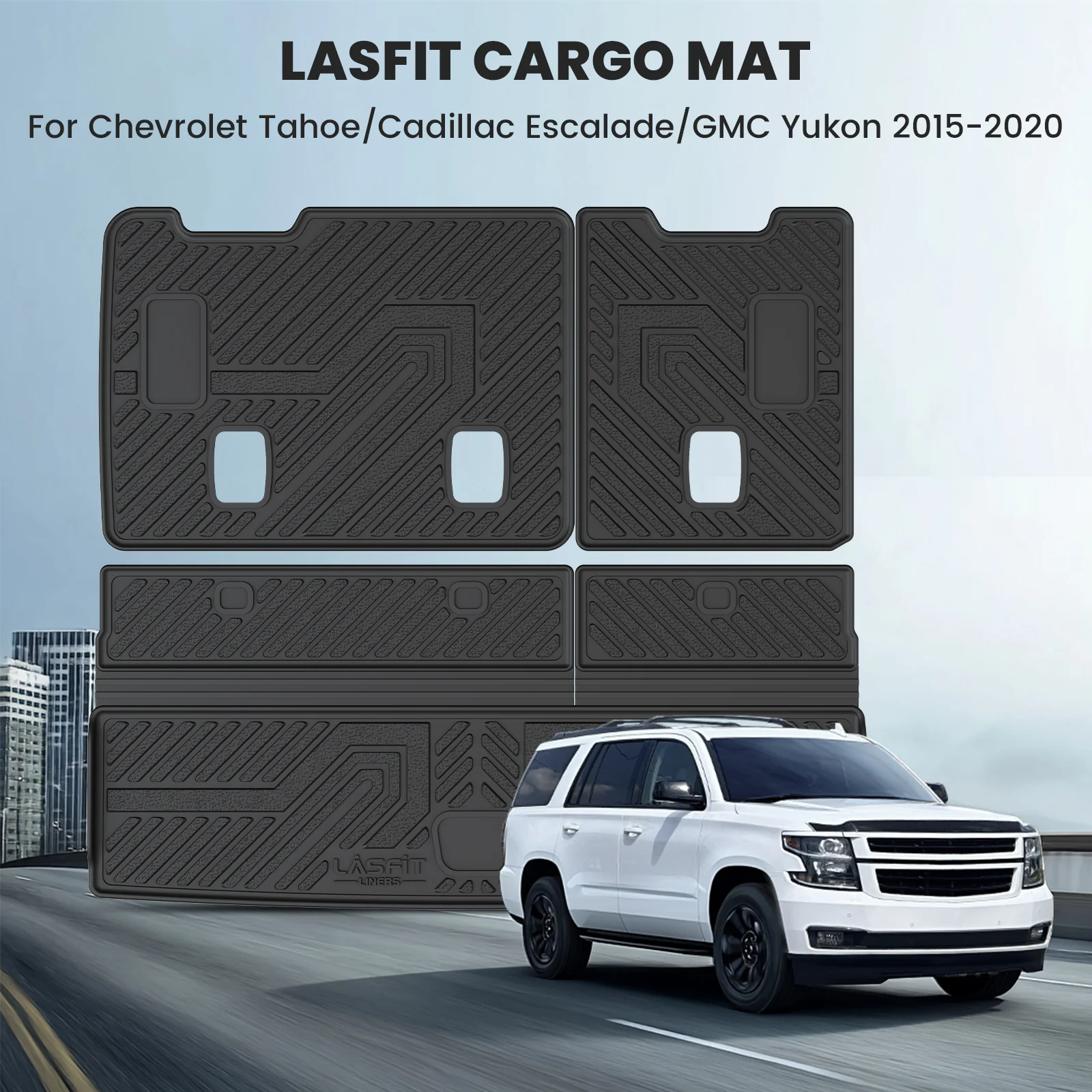 Fit for 2015-2020 Chevrolet Tahoe 7/8 Seats Floor Mats & Seatback & Cargo Mat - Image 13