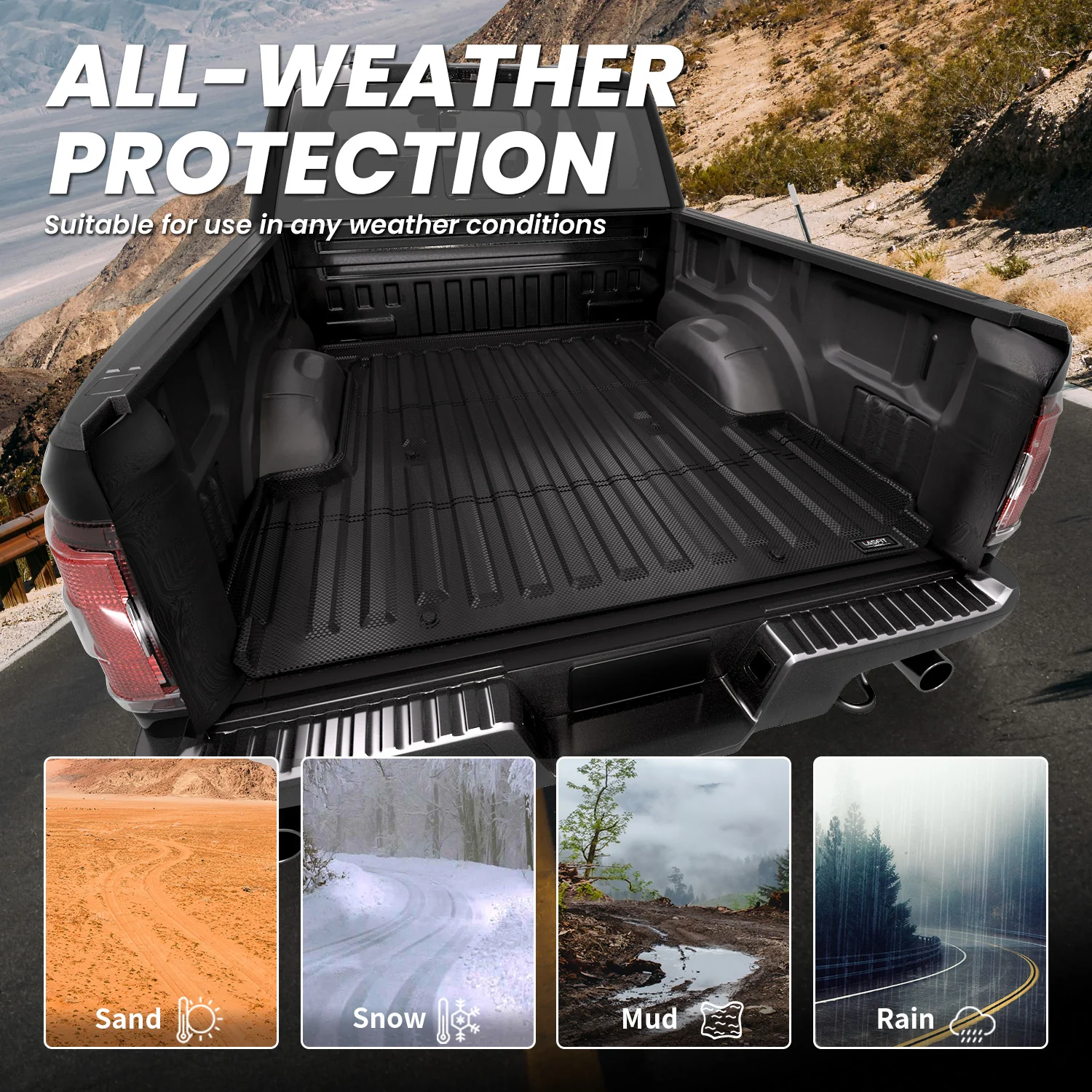 Fit for 2015-2020 Ford F-150 Truck Bed Mat or Tailgate Mat, Not Fit Drop-in Liners - Image 7