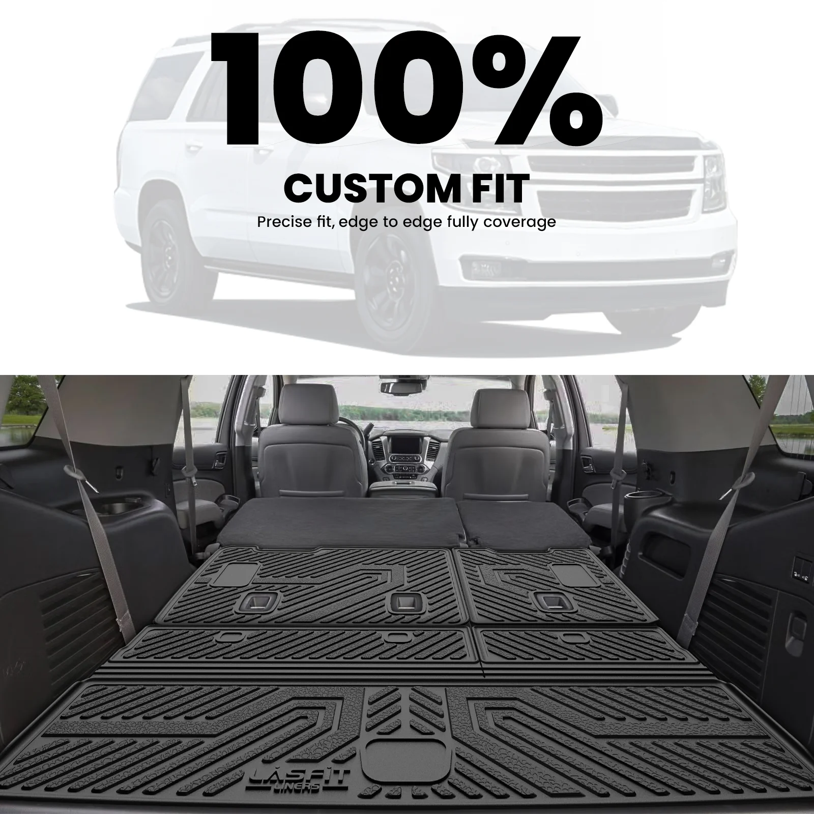 Fit for 2015-2020 GMC Yukon Floor Mats & Seatback & Cargo Mat - Image 15