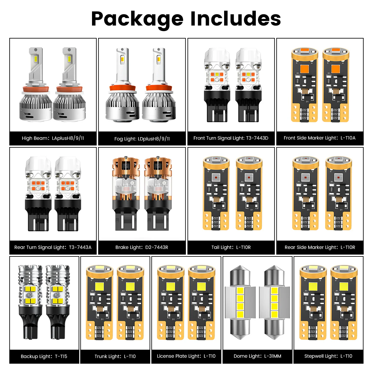 Fit for 2016-2018 Nissan Altima LED Bulbs Upgrade - Image 11