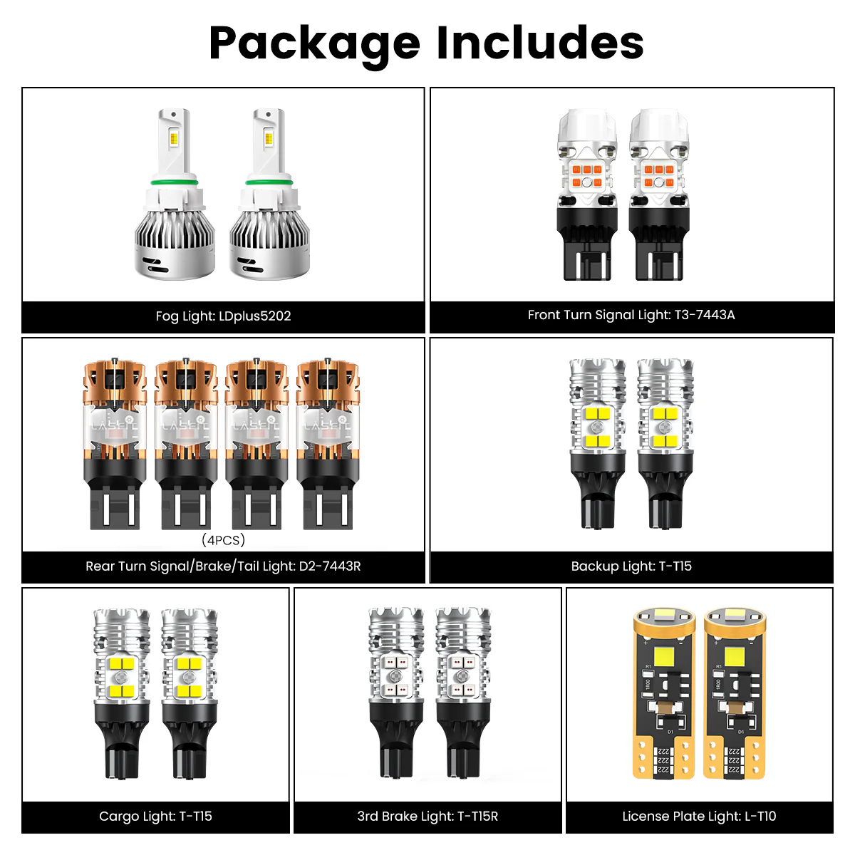 Fit for 2016-2019 GMC Sierra 2500HD 3500HD LED Bulbs Upgrade - Image 2
