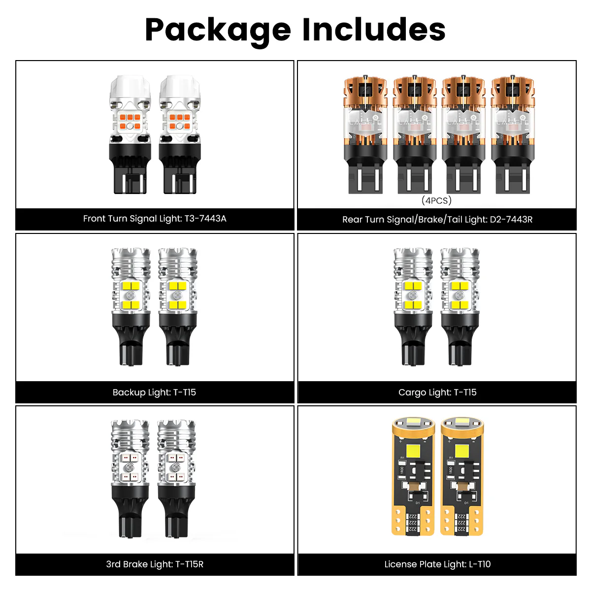 Fit for 2016-2019 GMC Sierra 2500HD 3500HD LED Bulbs Upgrade - Image 6