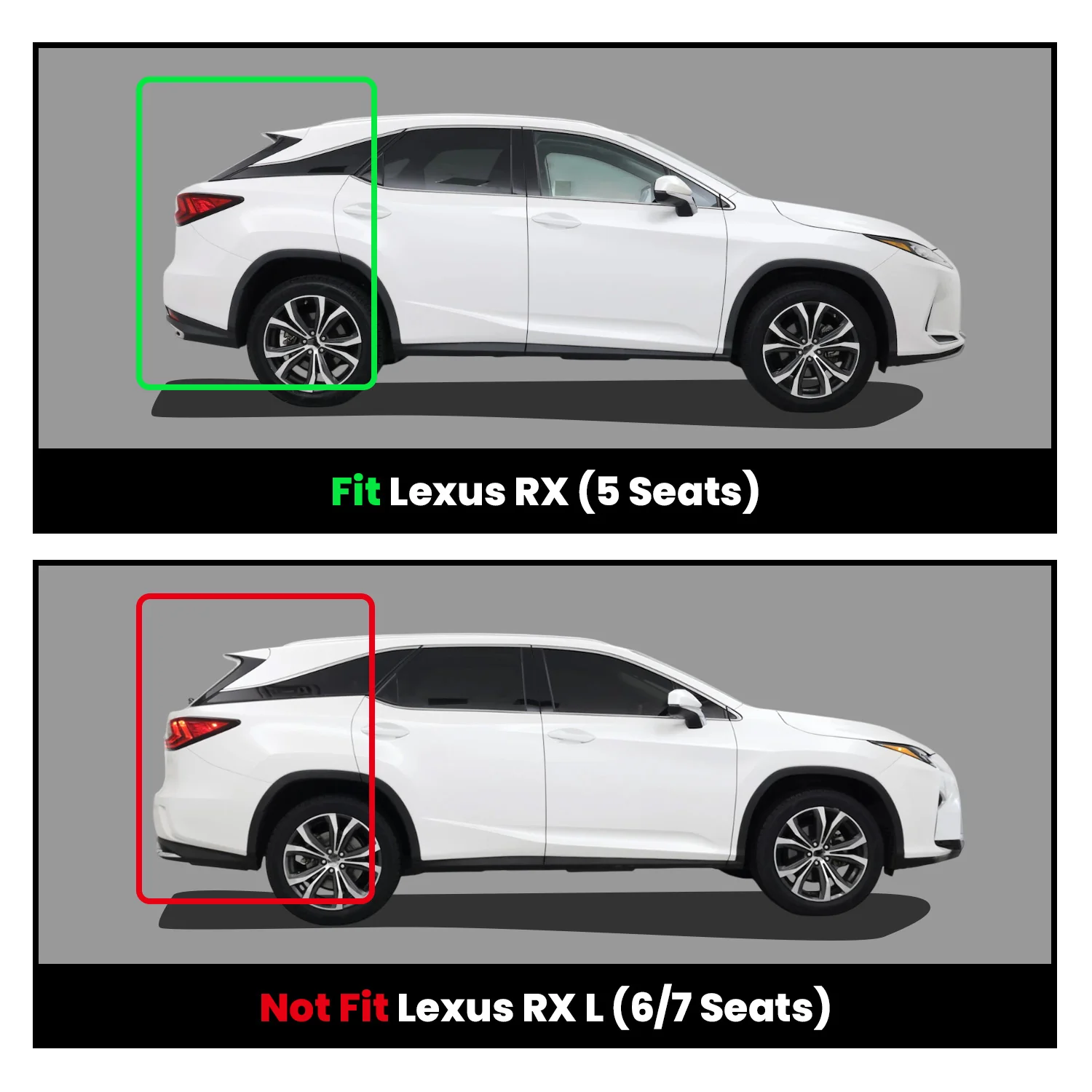 Fit for 2016-2022 Lexus RX350 RX450h Floor Mats or Cargo Mats, Don't Fit 2018-2022 RX L Models - Image 12
