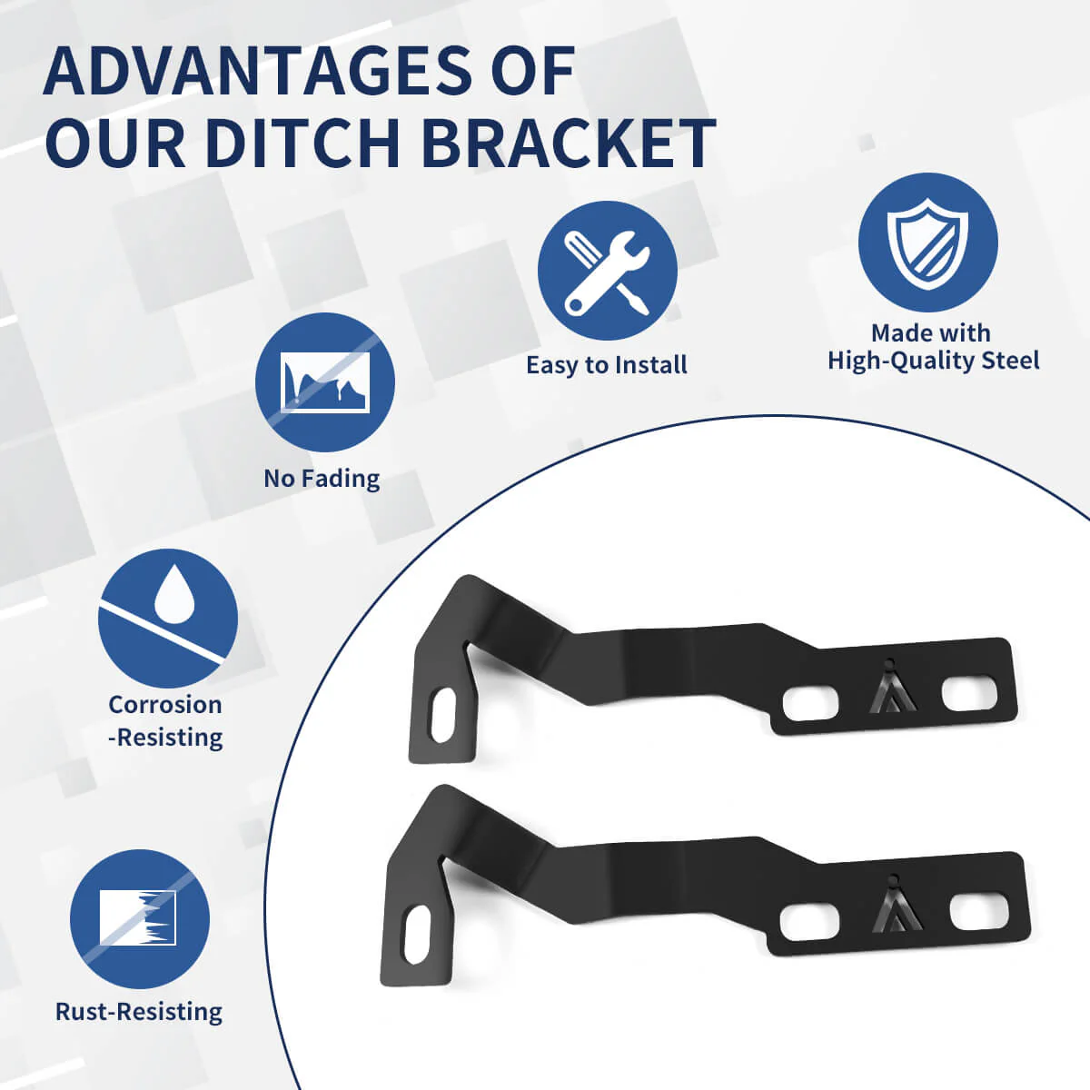 Fit For 2016-2023 Toyota Tacoma Low Profile Ditch Light Brackets | LASFIT - Image 3