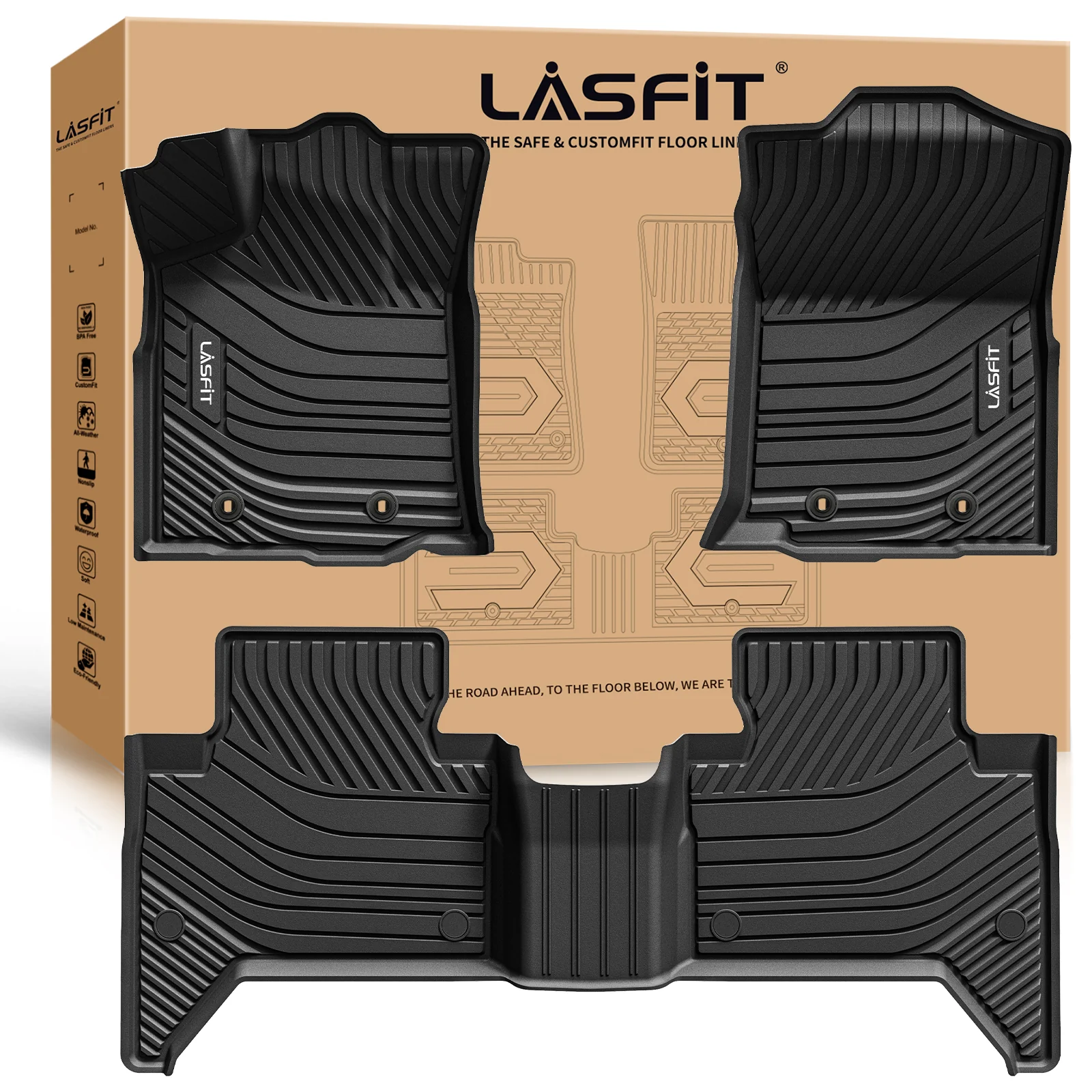 Fit for 2016-2023 Toyota Tacoma Floor Mats, Fit Automatic Transmission Only - Image 10