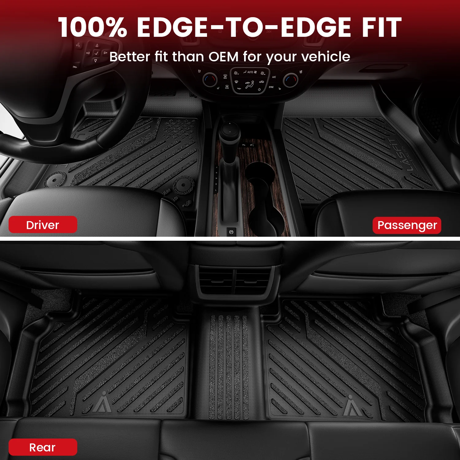 Fit for 2016-2025 Chevrolet Malibu Floor Mats & Cargo Mat, Don't Fit Hybrid or 2016 Malibu Limited - Image 4